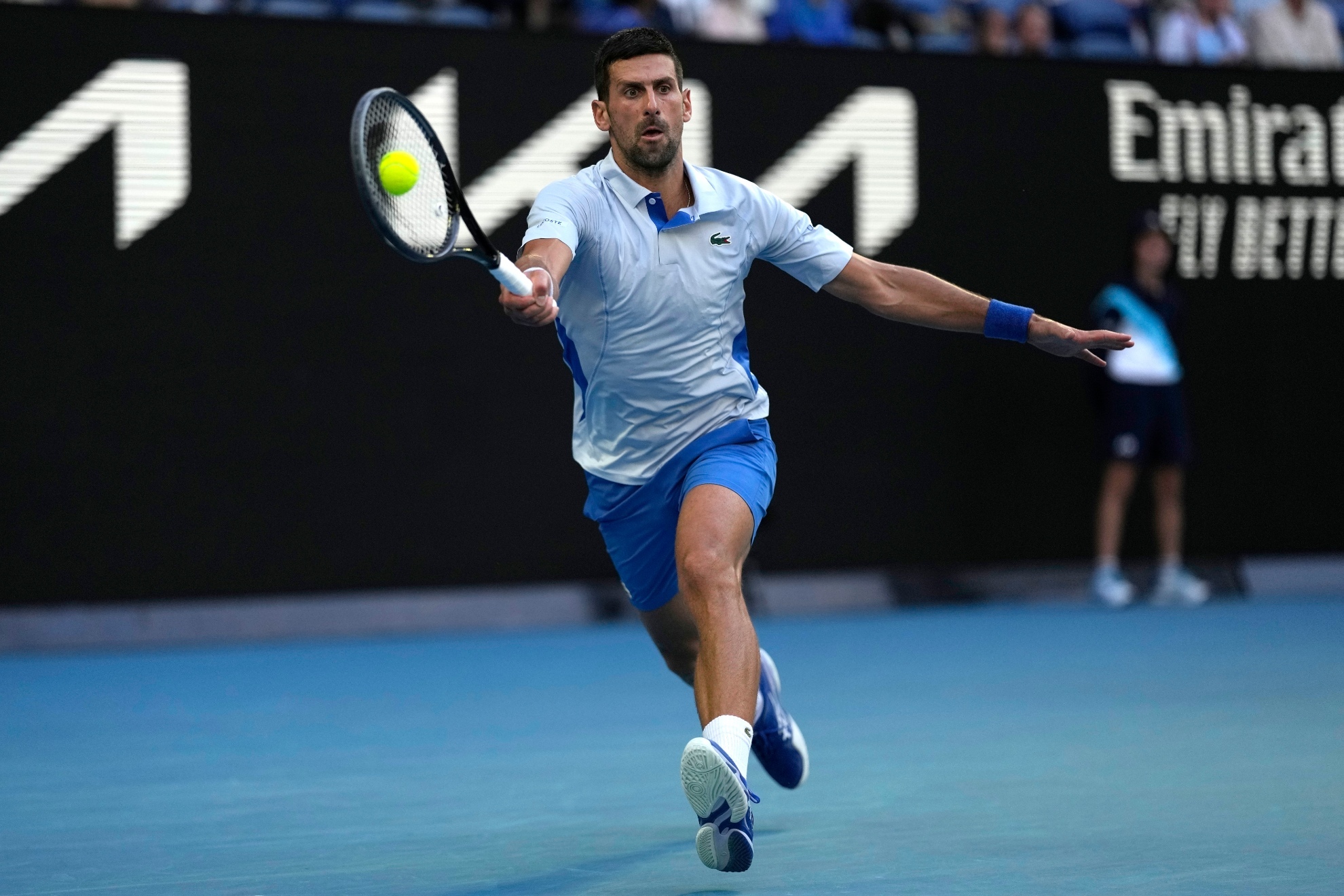 Novak Djokovic playing the Australian Open