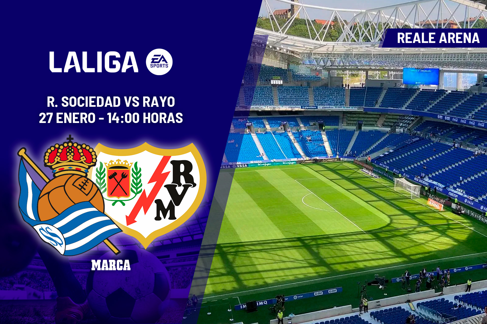 Dnde ver el Real Sociedad - Rayo Vallecano: horario y canal de TV del partido de LaLiga EA Sports