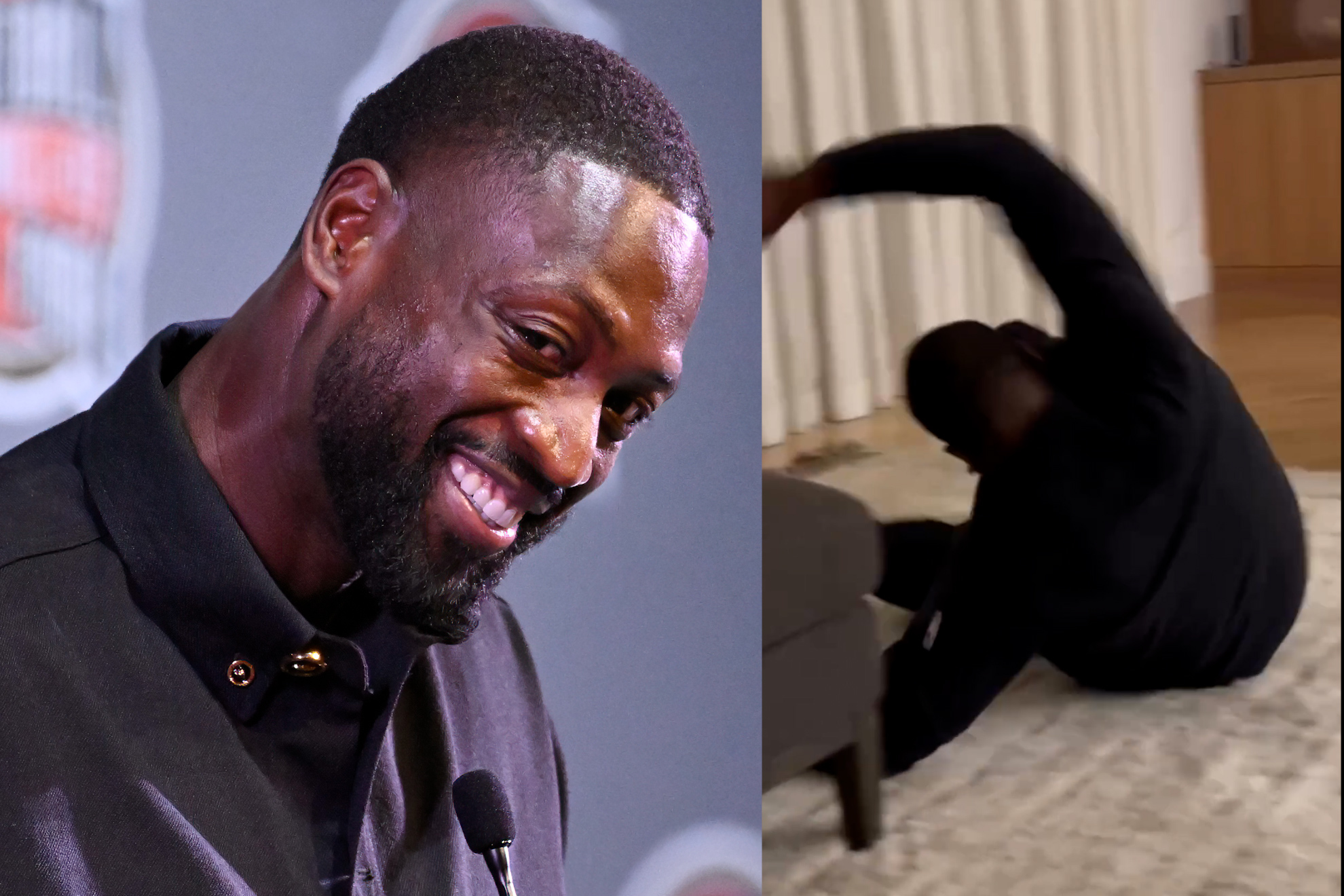 Dwyane Wade fails badly in gymnastics session with daughter