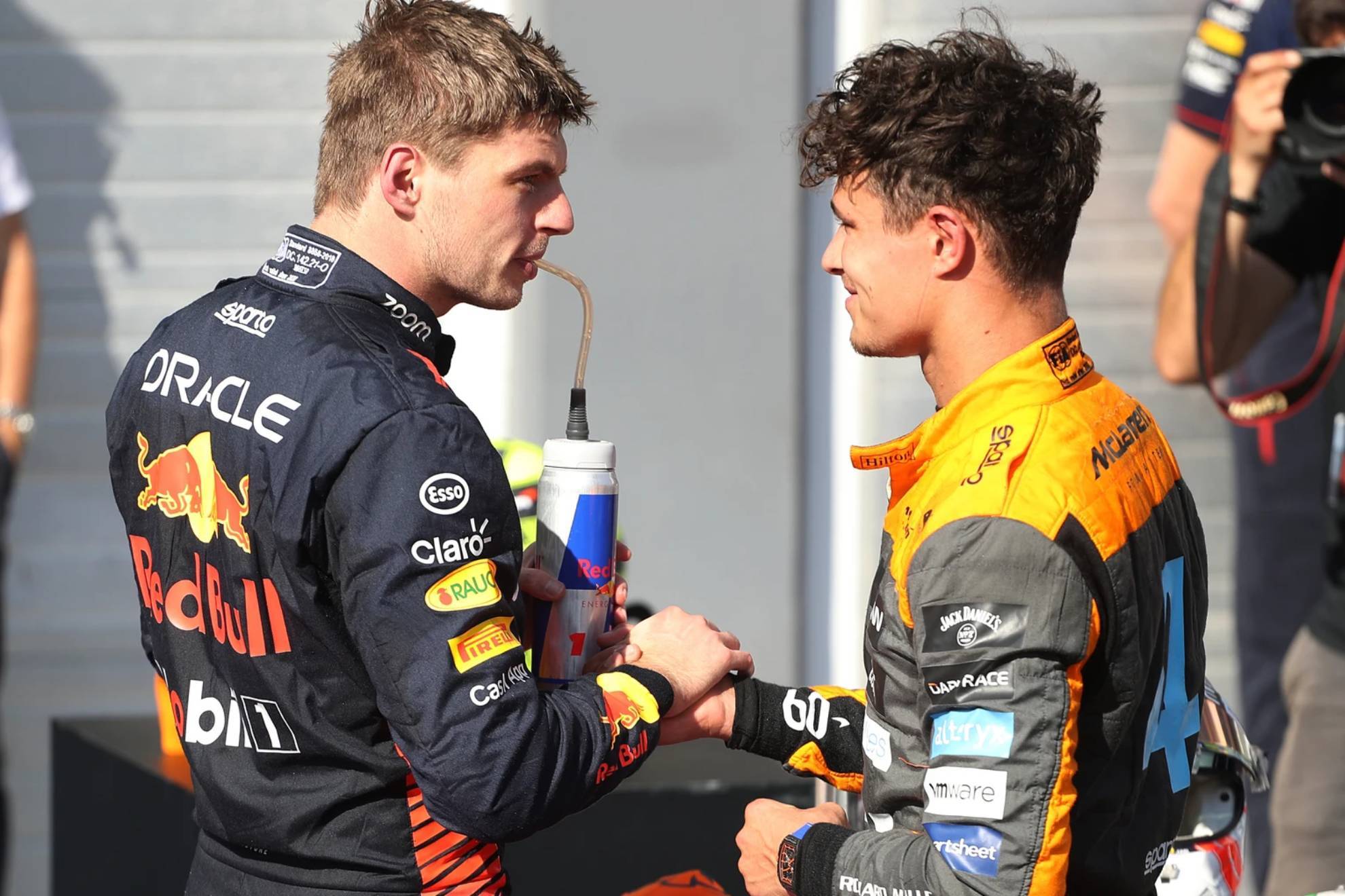 Verstappen y Norris, en un Gran Premio de 2023.