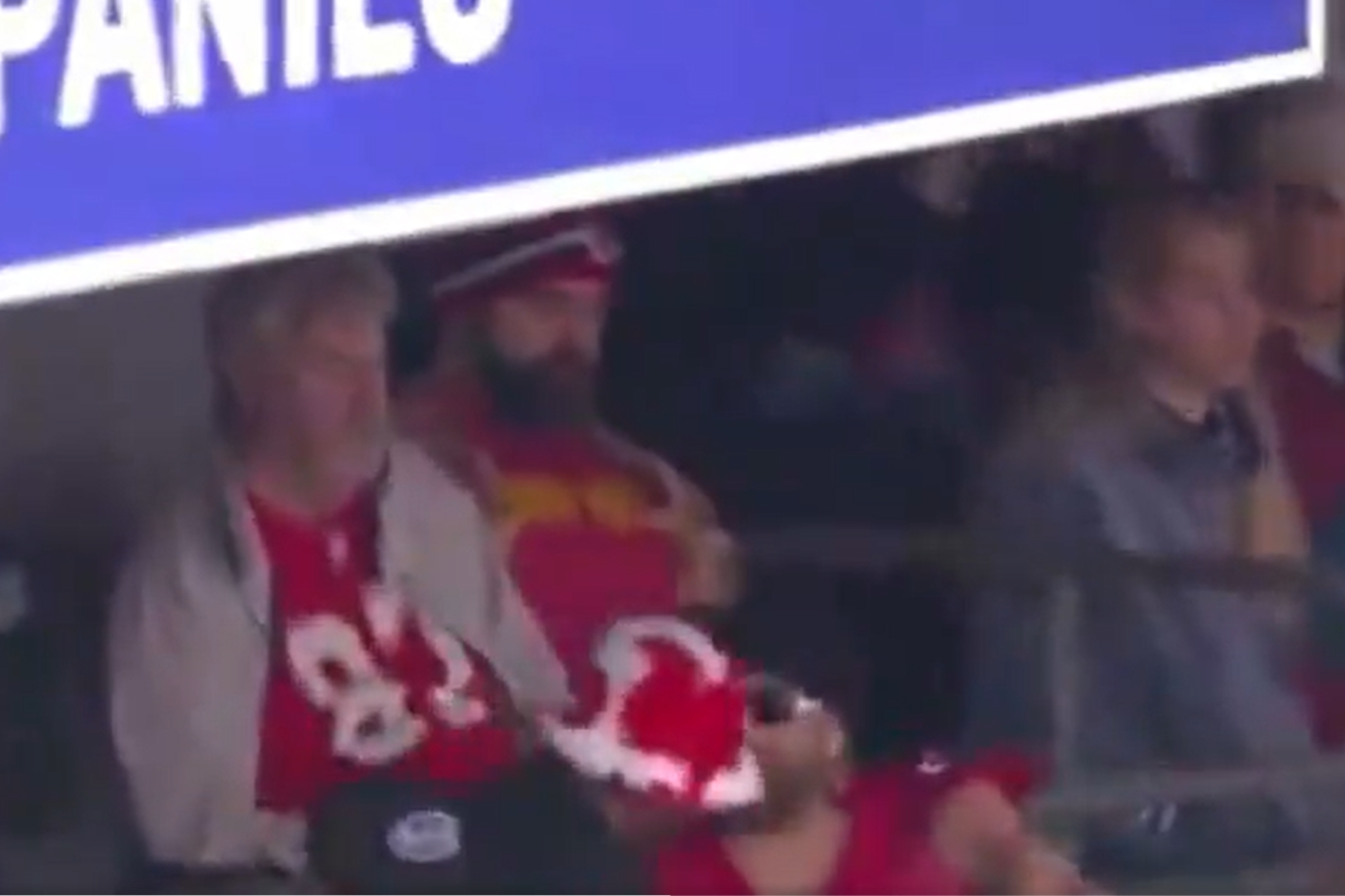 Kelce couldnt take his eyes off the Chiefs AFC championship win