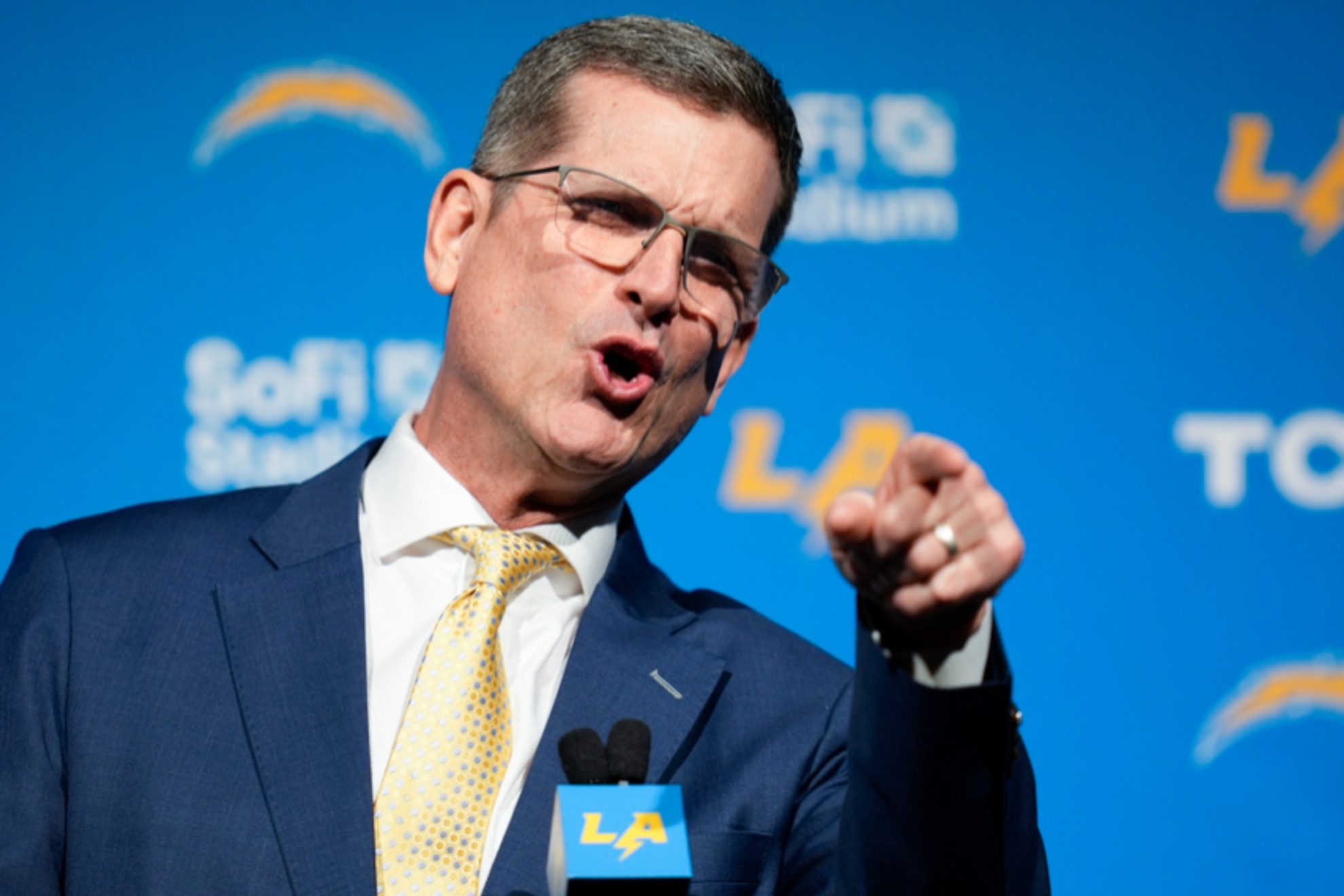 Jim Harbaugh wants a Lombardy trophy with the Los Angeles Chargers