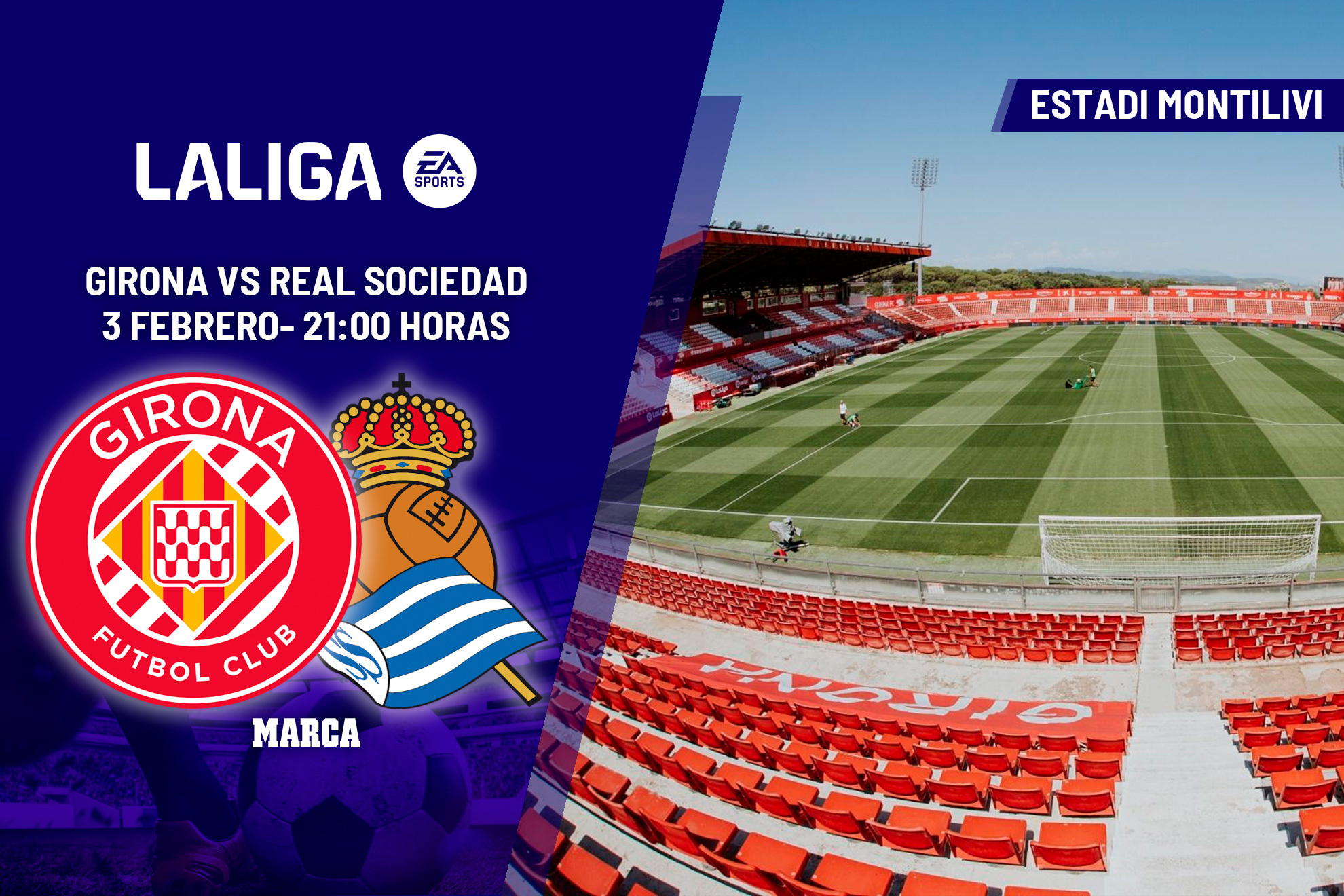 Girona - Real Sociedad: horario y dónde ver hoy en TV y canal del partido de LaLiga EA Sports