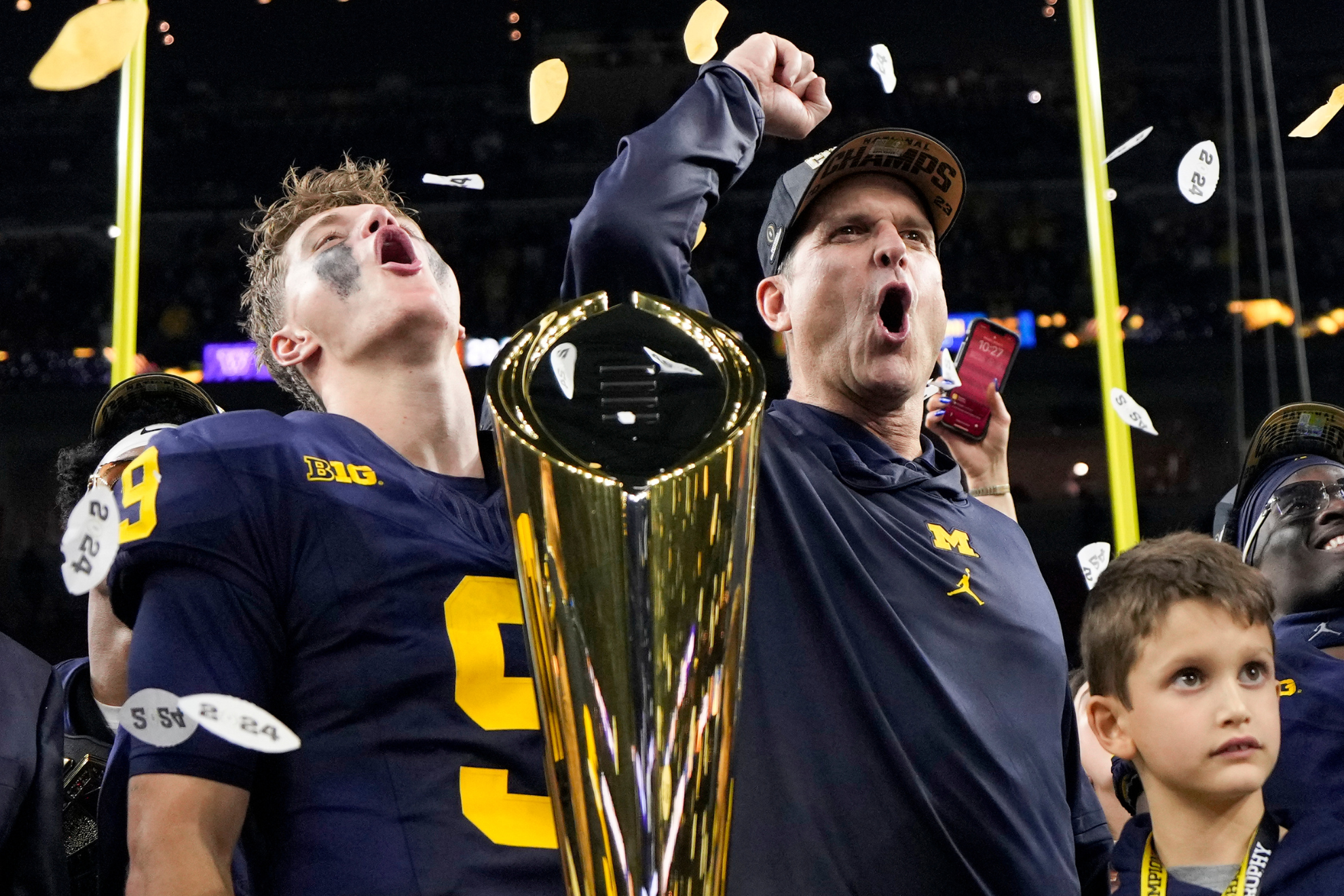 Harbaugh (right) and McCarthy (left) led the Wolverines championship march.