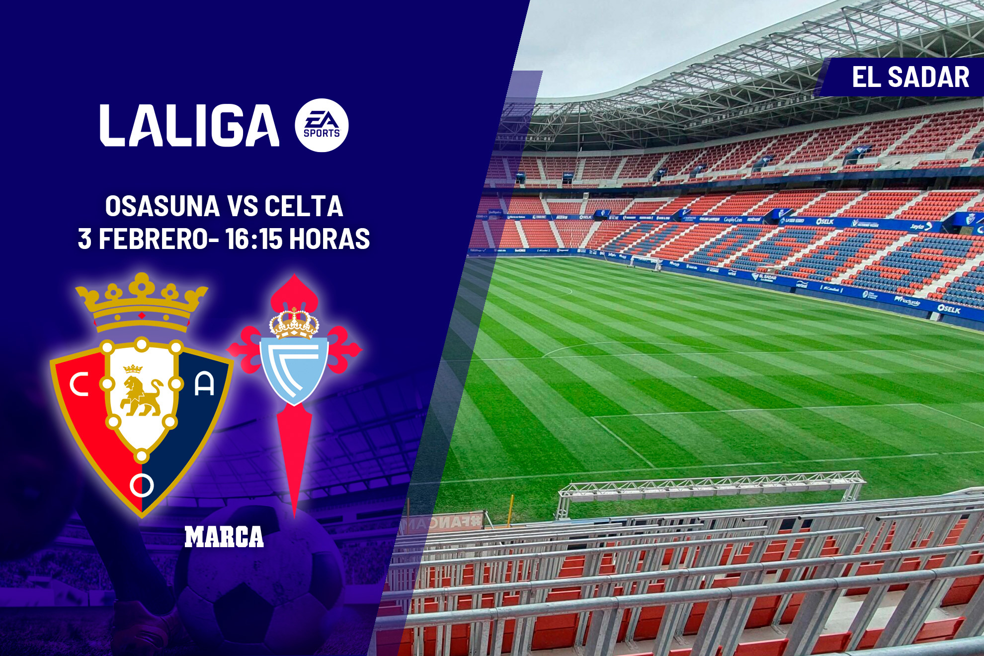 Osasuna - Celta: horario, dónde ver hoy en TV y canal del partido de LaLiga EA Sports