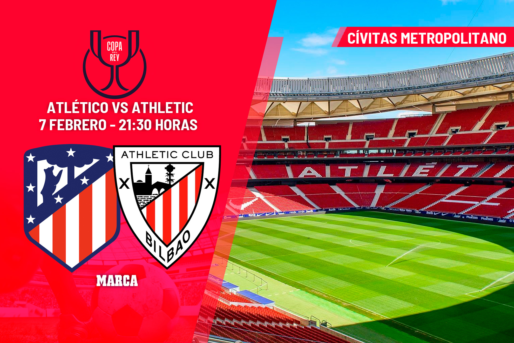 Atl�tico - Athletic Club: horario, d�nde ver en TV y canal del partido de semifinales de Copa del Rey