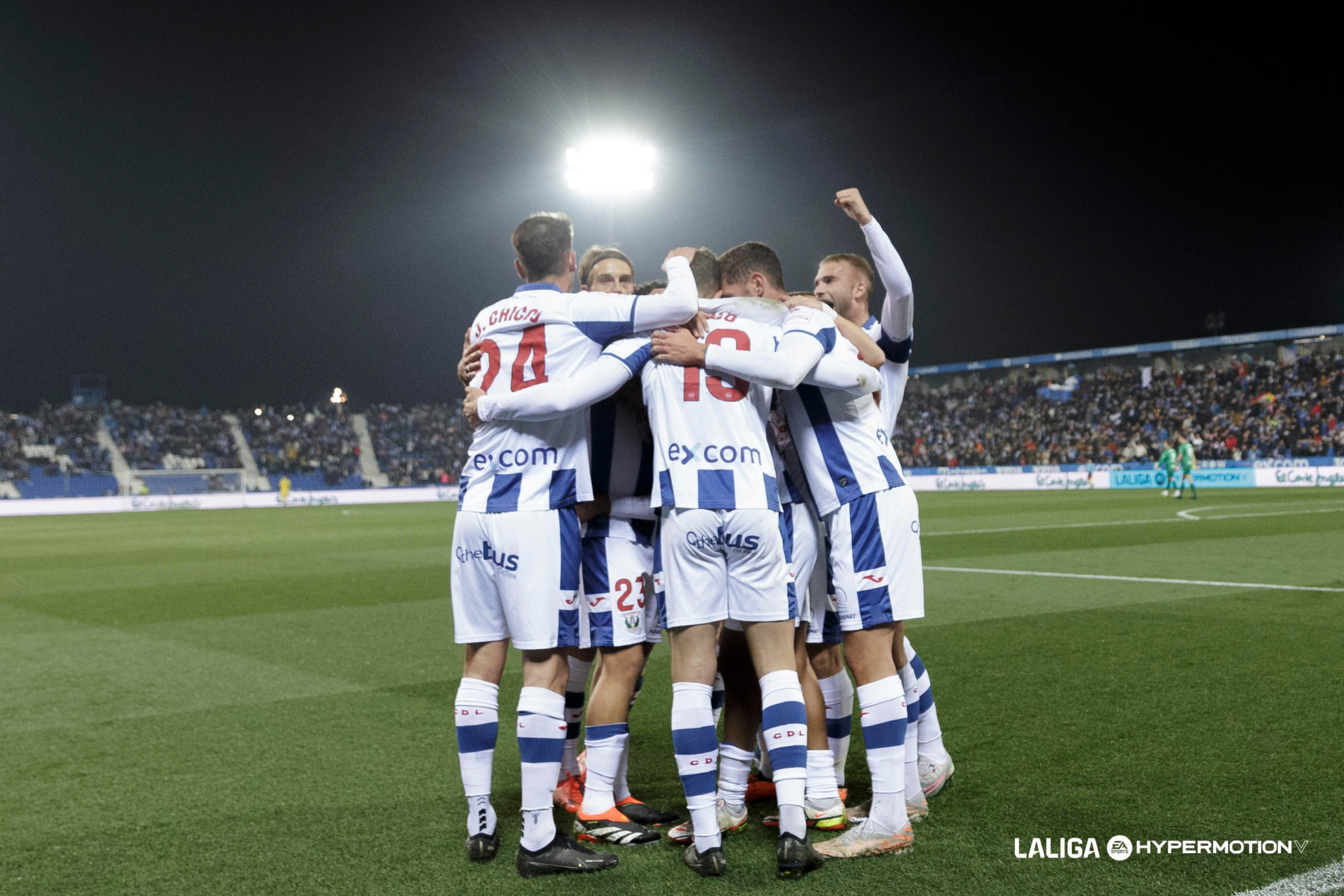 Los jugadores del Leganés celebran un gol en Butarque esta temporada.