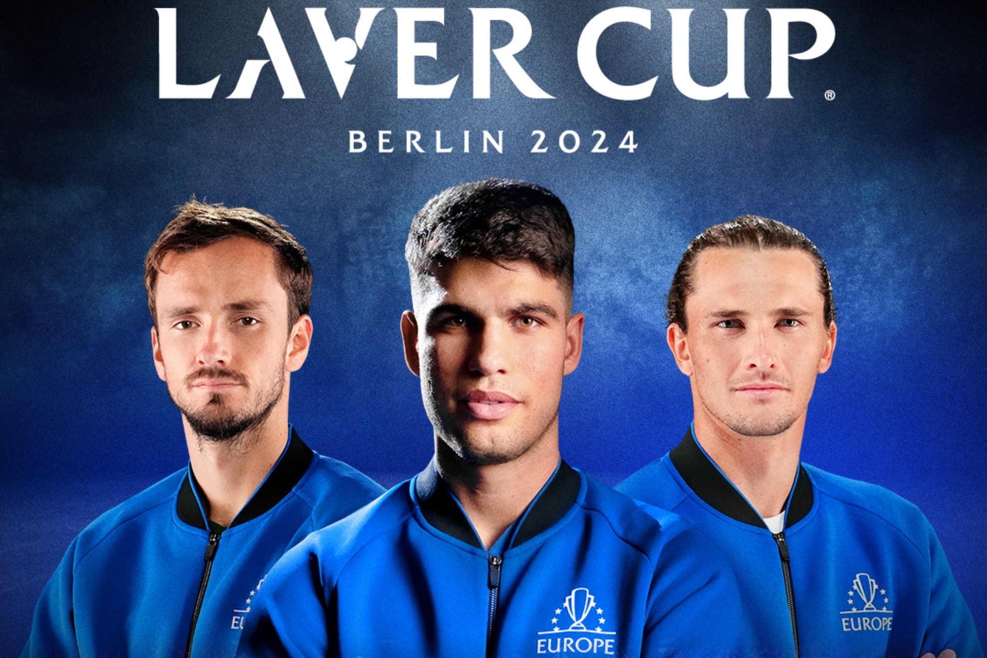 Medvedev, Alcaraz y Zverev, en la Laver Cup de Berlín