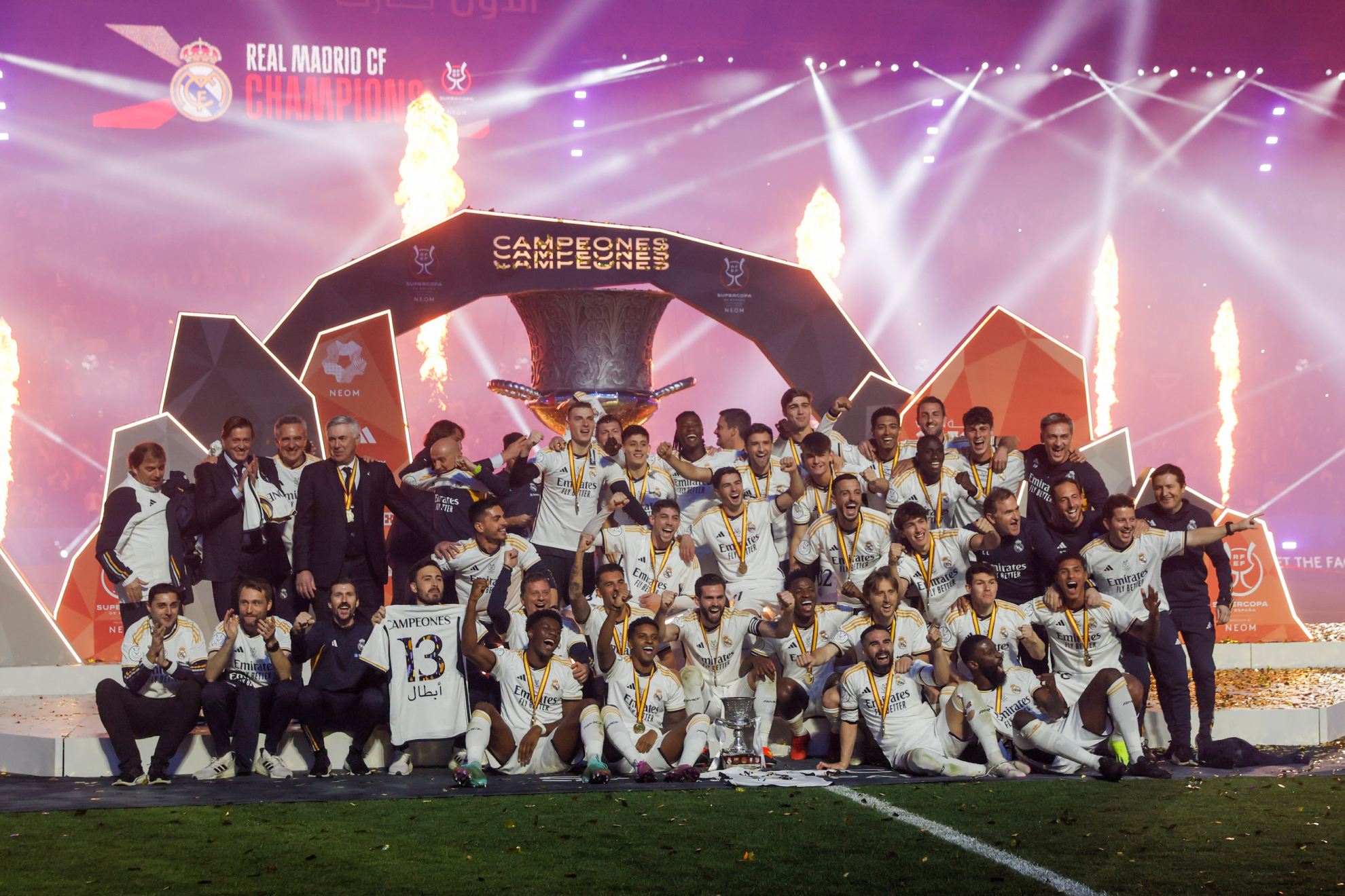 El Real Madrid, ltimo campen de la Supercopa en Saudi en 2024.