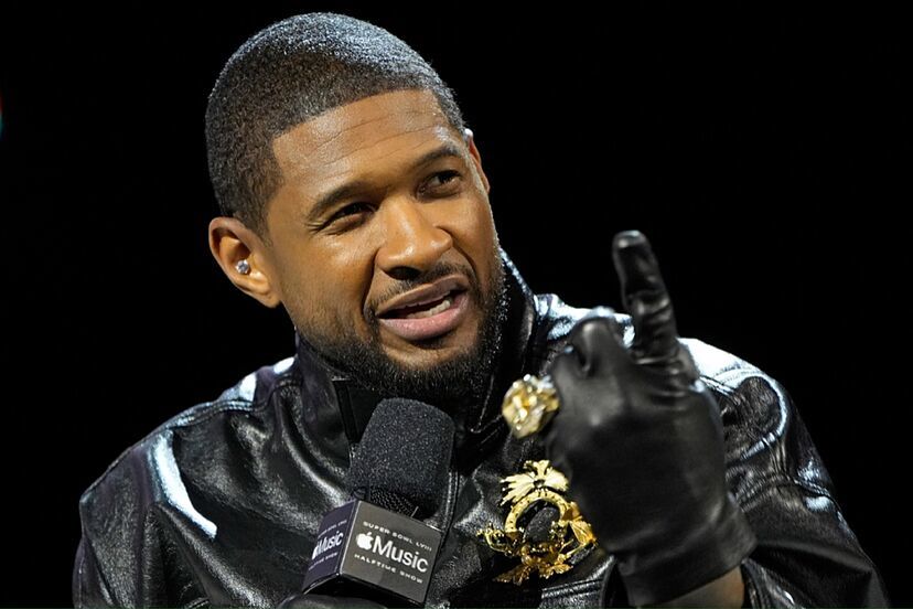 Usher durante la rueda de prensa de presentación de la Superbowl LVIII en Las Vegas/Foto: LAPRESSE