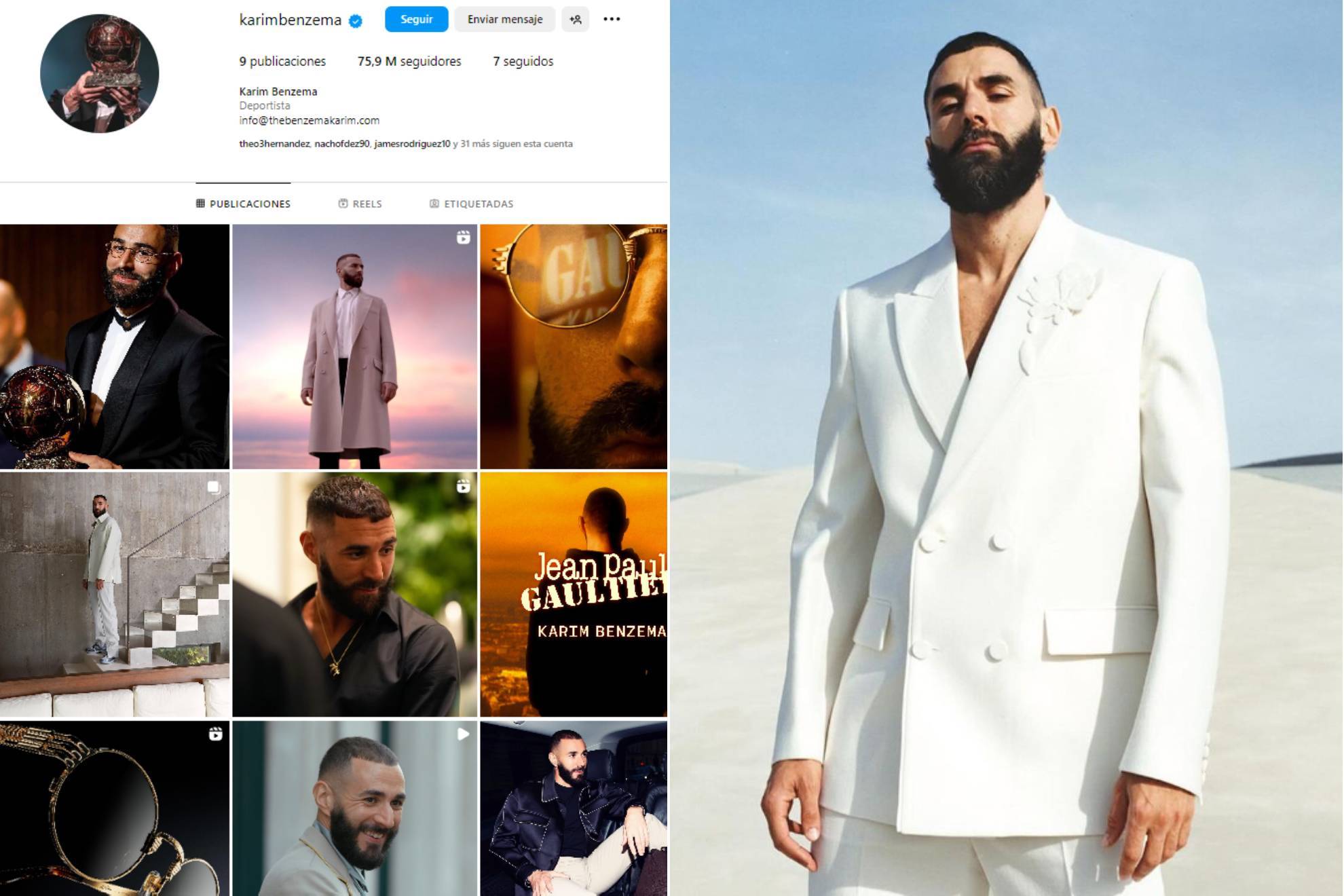 La limpia de Benzema con su cuenta de Instagram: Seré yo mismo el que elija cuándo acaba mi carrera o no...
