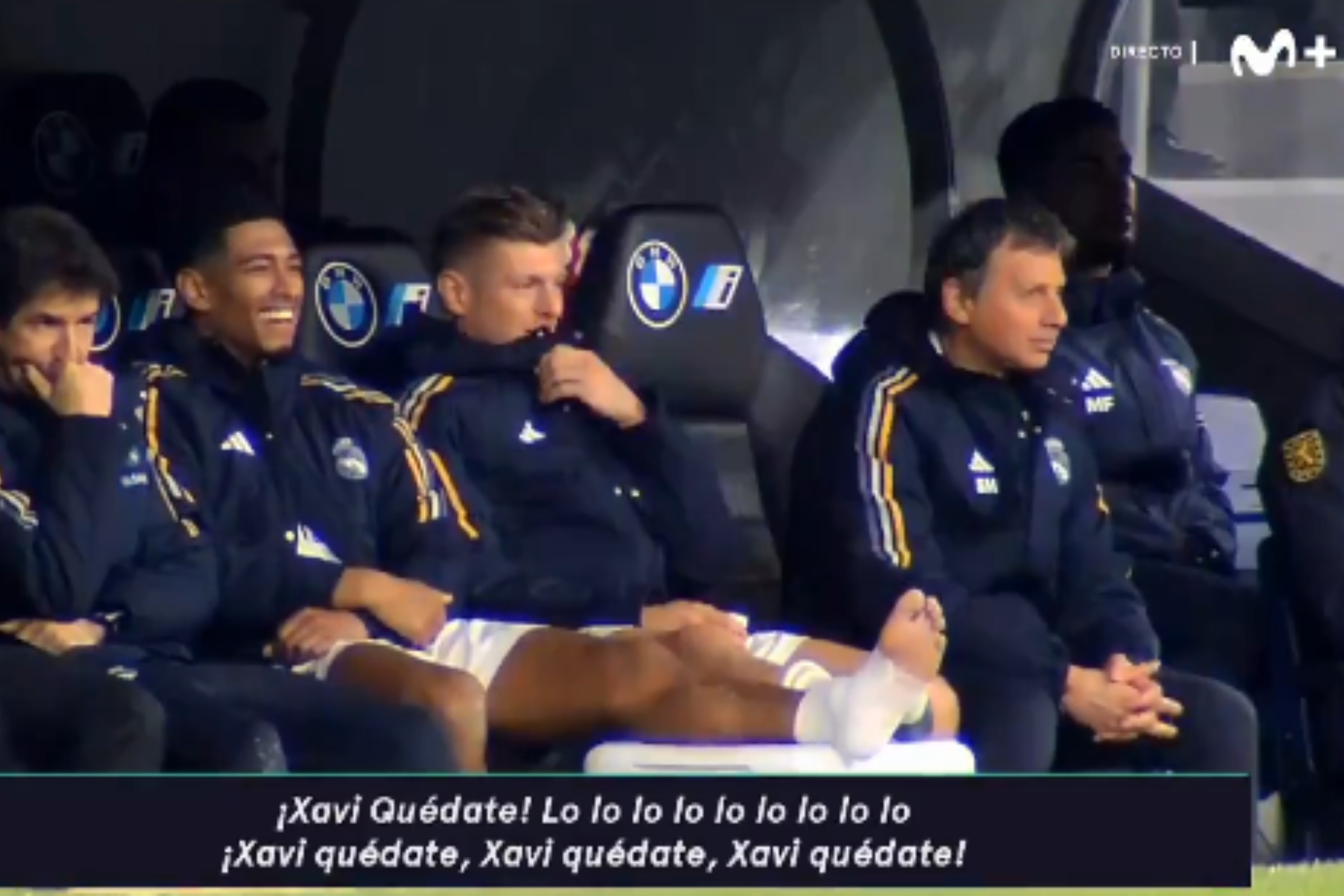 Bellingham and Kroos had a giggle at the chant