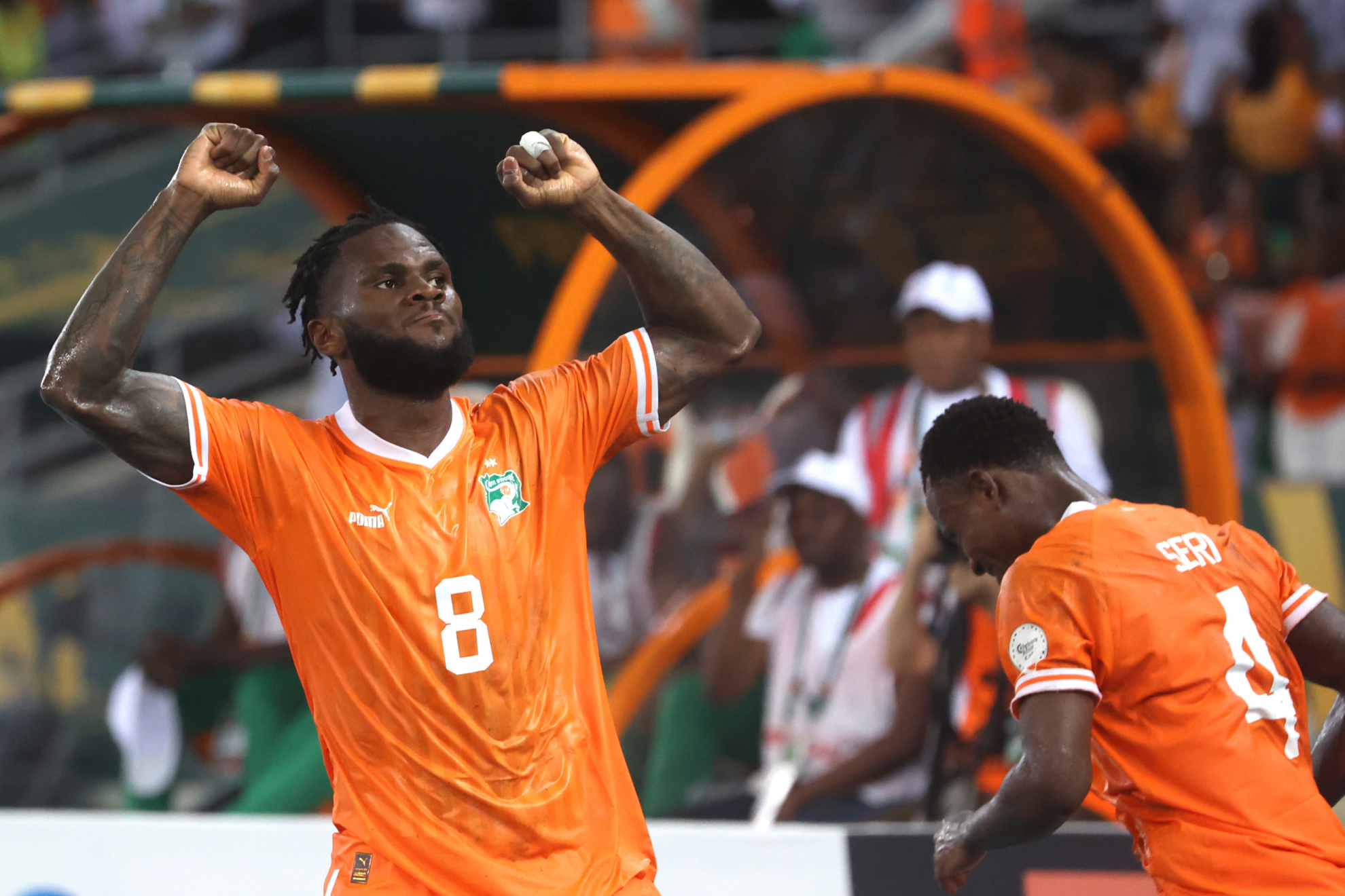 Kessié celebra su gol ante Costa de Marfil.