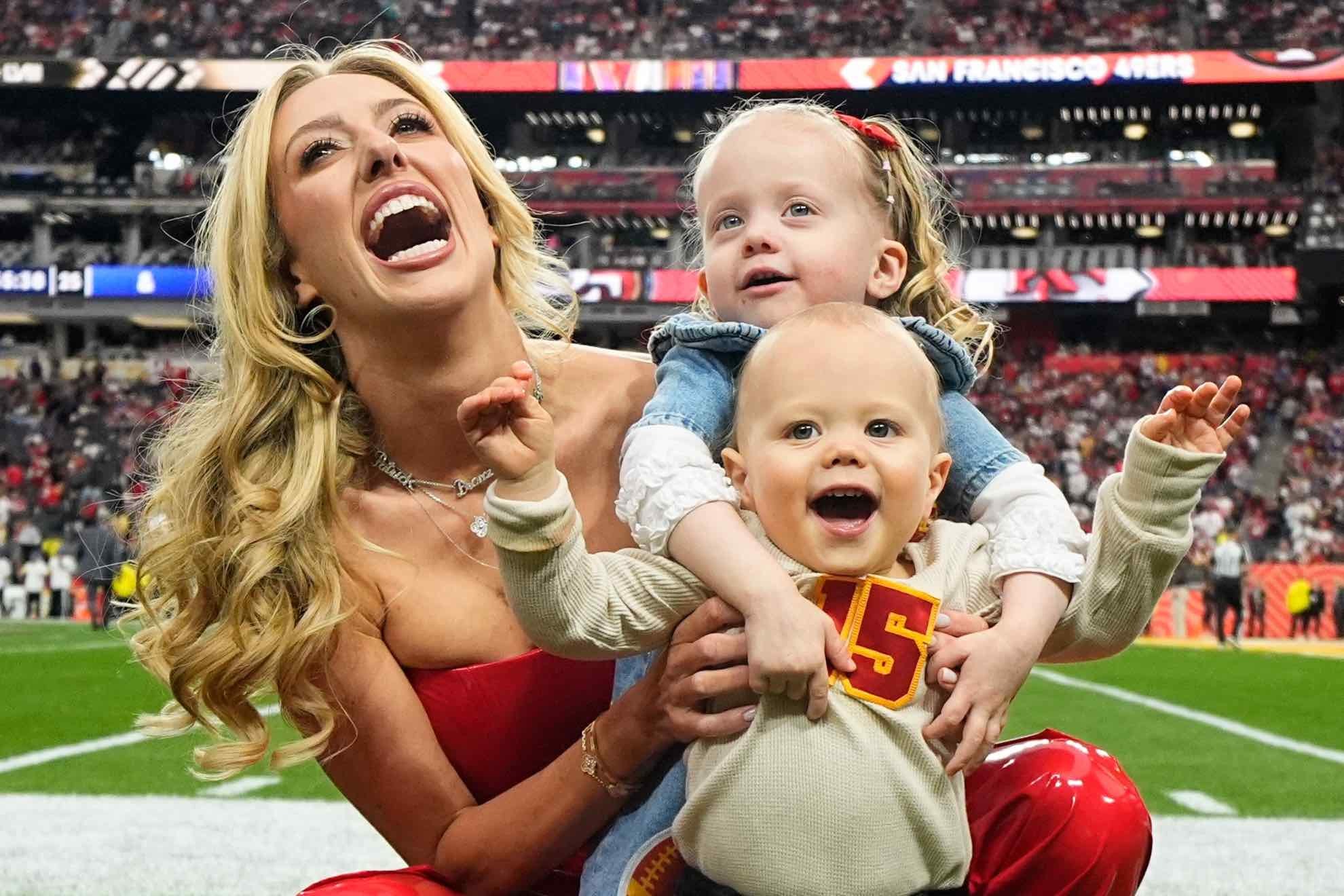 Patrick Mahomes wife Brittany and their children, Sterling and Bronze