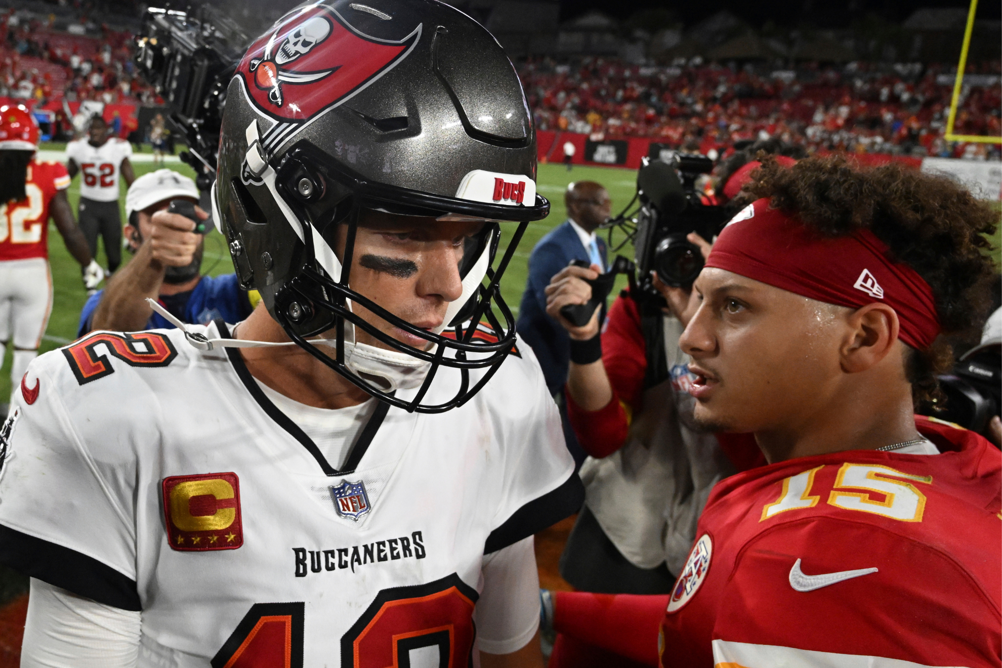 Mahomes and Brady split six meetings while both were active in the NFL.