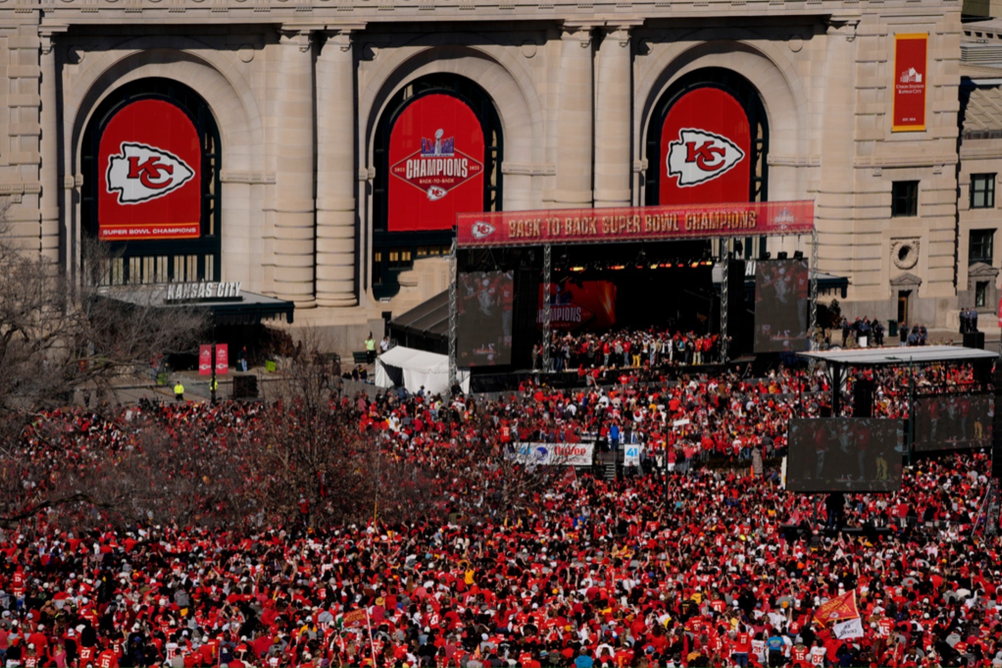 A shooting took place at the end point of the Kansas City Chiefs Super Bowl parade