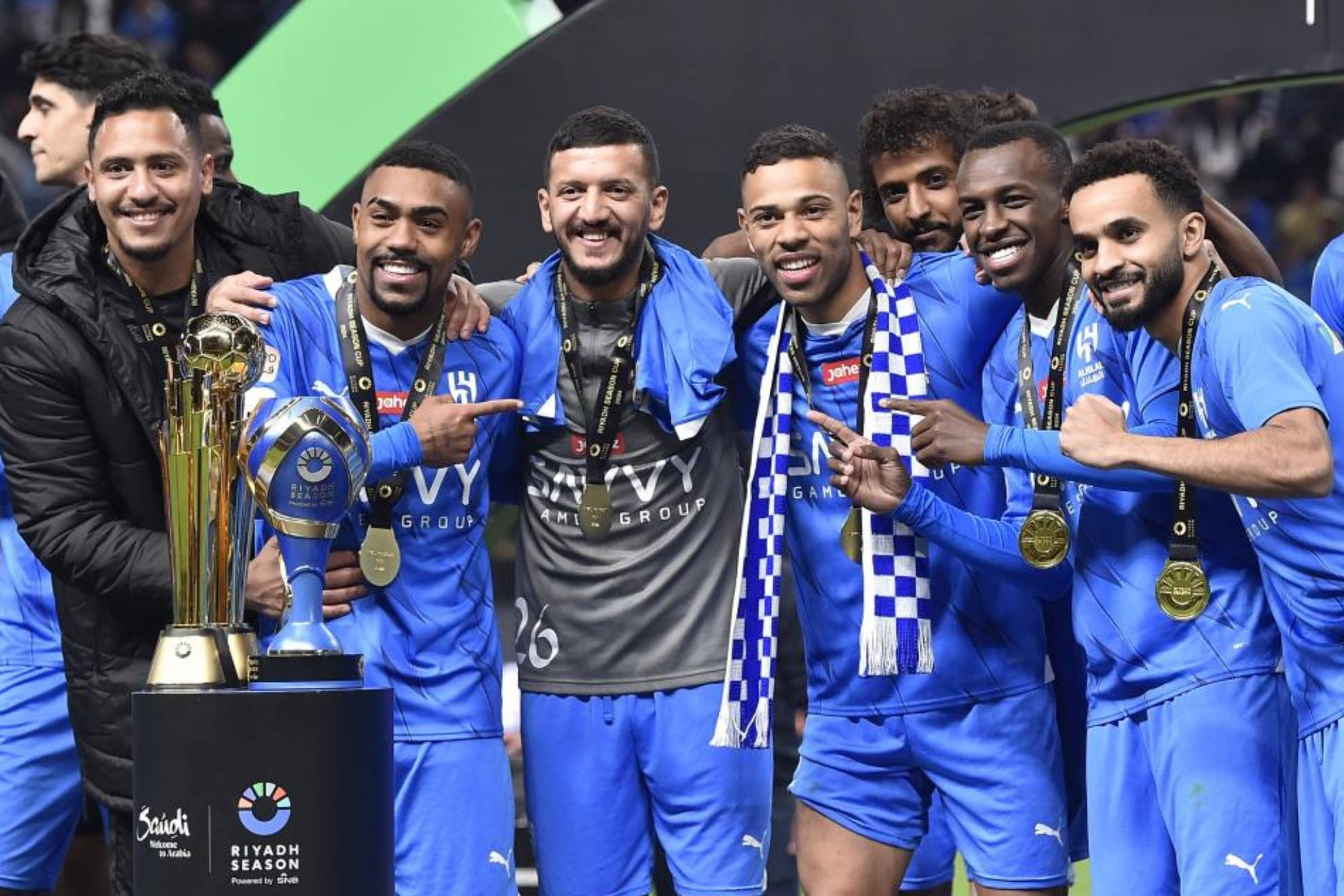 Los jugadores del Al-Hilal tras ganar la Riyadh Season Cup 2024 hace una semana.