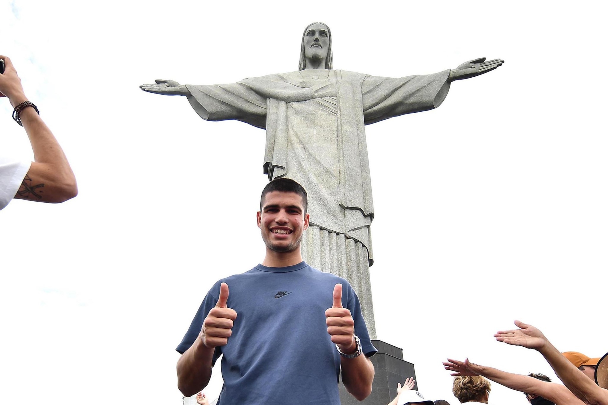 Alcaraz, en el Cristo Redentor de Río de Janeiro