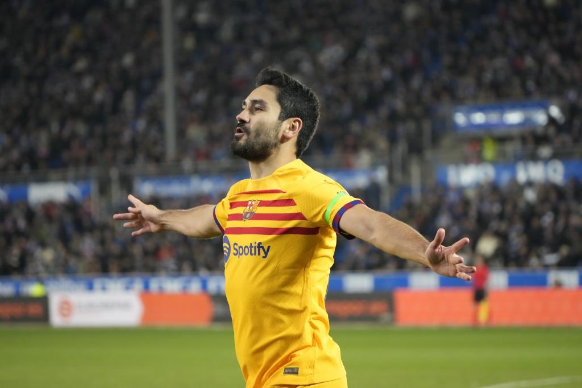 Gündogan celebra un gol.