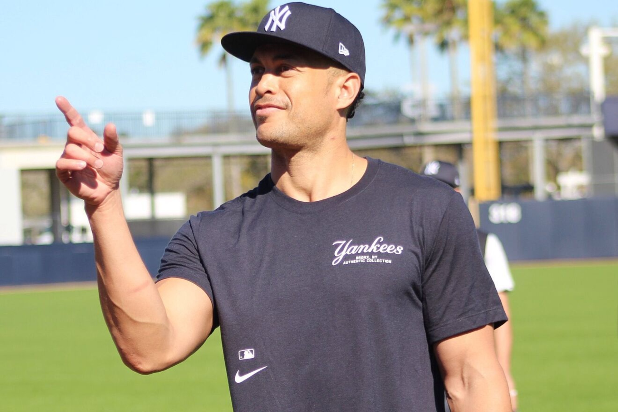 Giancarlo Stanton is looking much fitter than in years past.