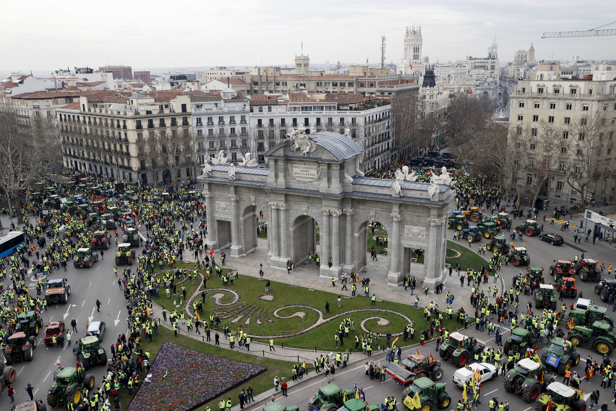 La Puerta de Alcal ha sido el epicentro de las protestas.