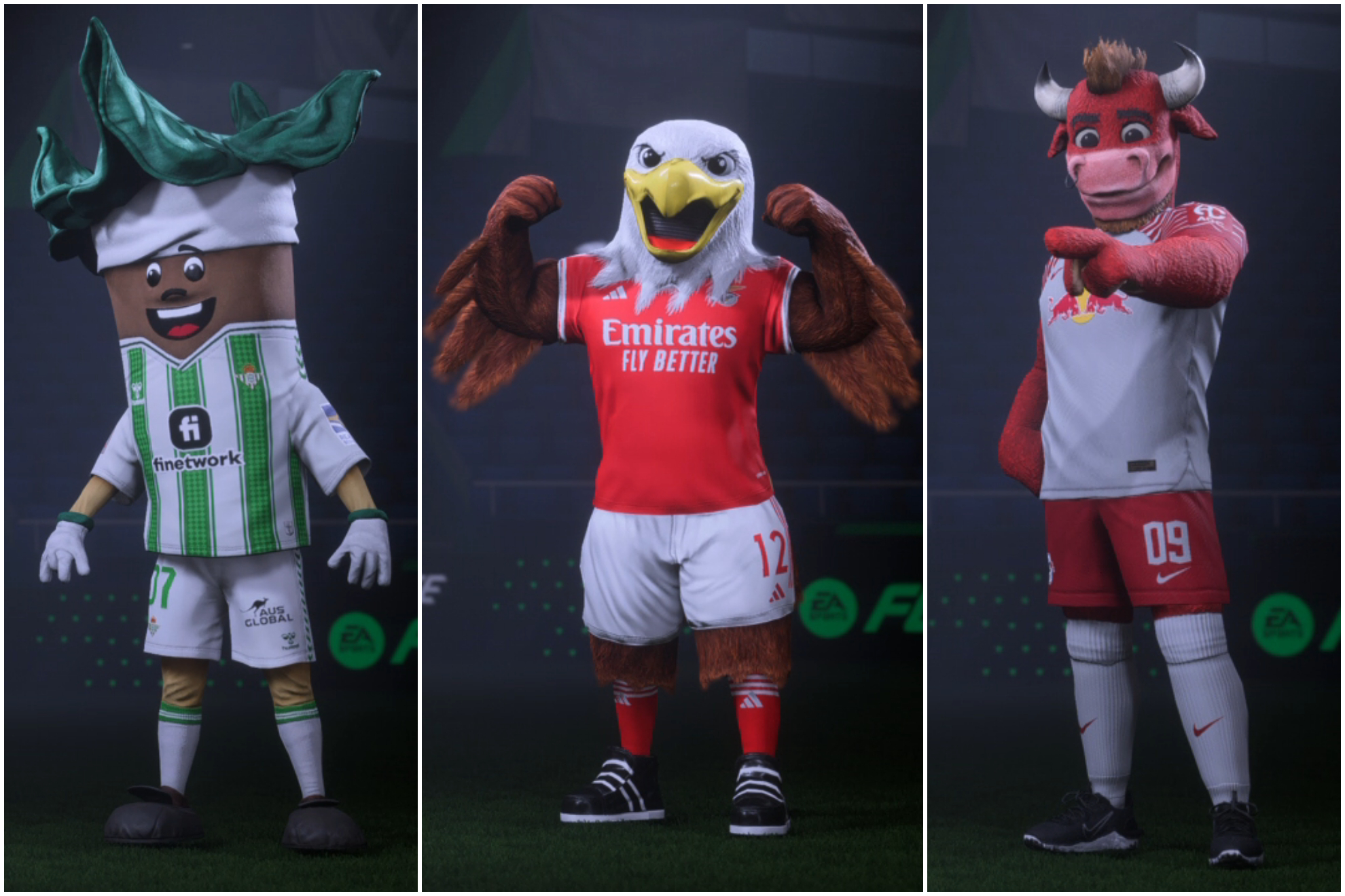 Palmerín, Águila Victoria y Bulli, presentes también en EA FC 24 Ultimate Team.