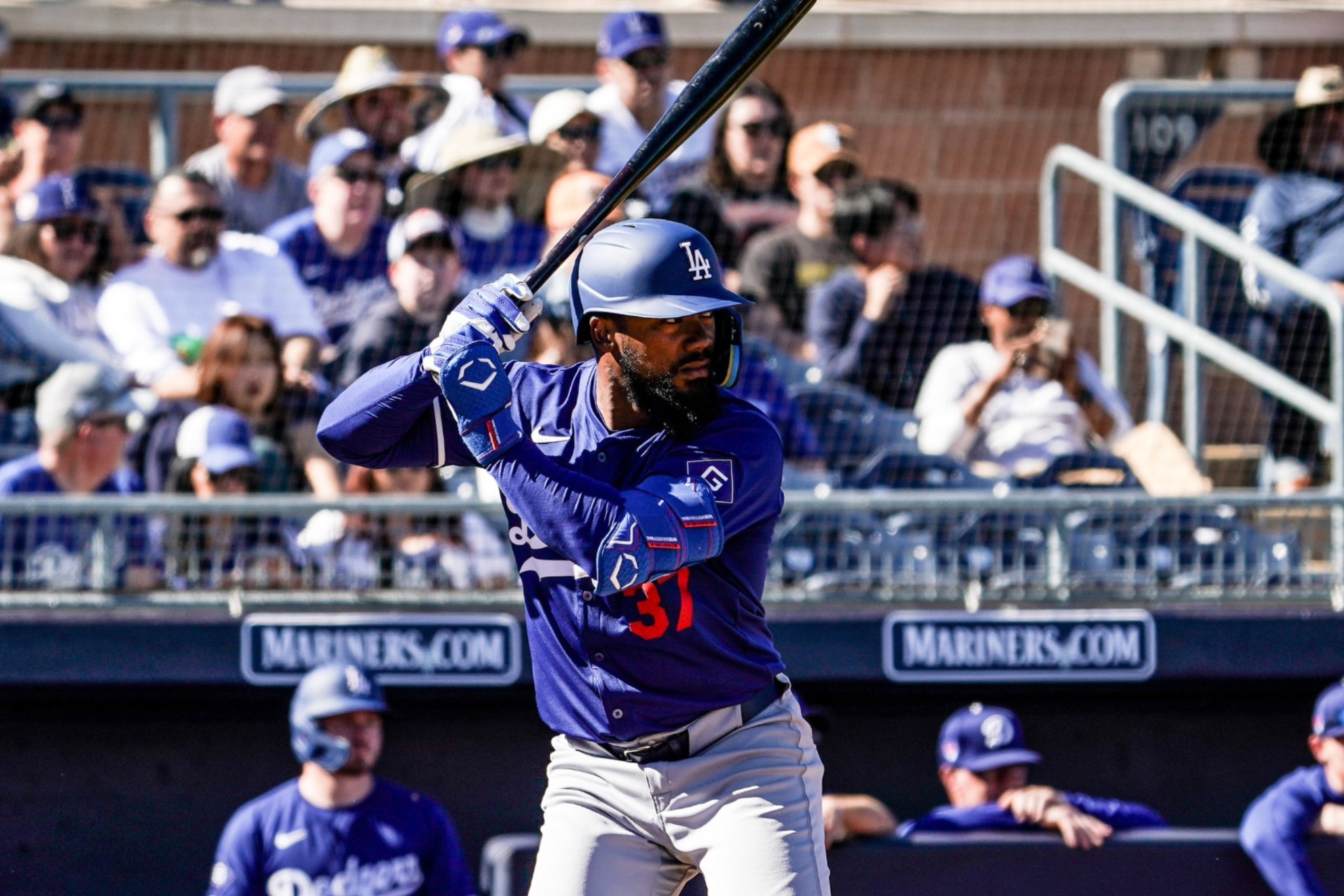 The Los Angeles Dodgers won their first spring training game 14-1 against the San Diego Padres