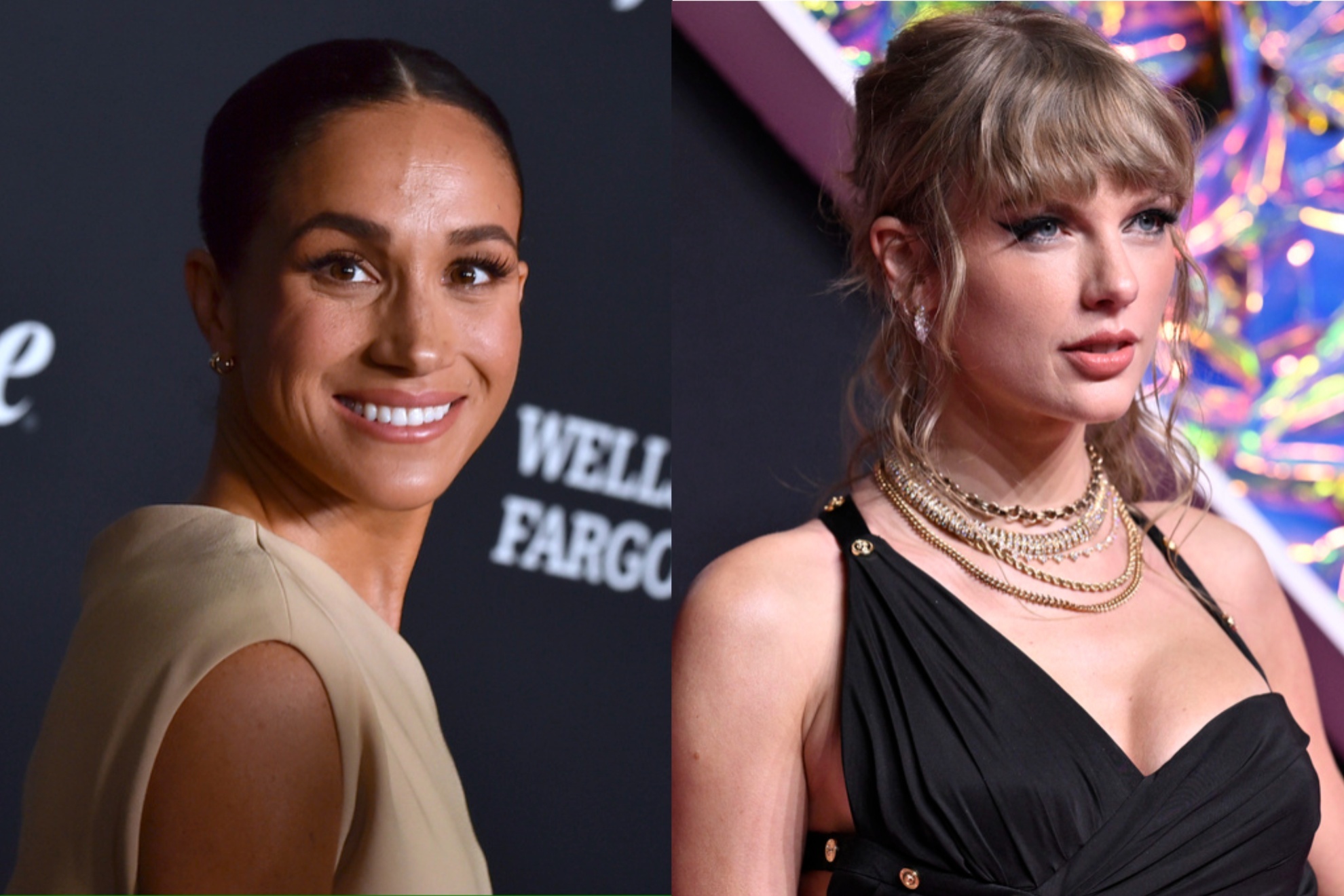 Meghan Markle (L) tried to become friends with Taylor Swift.