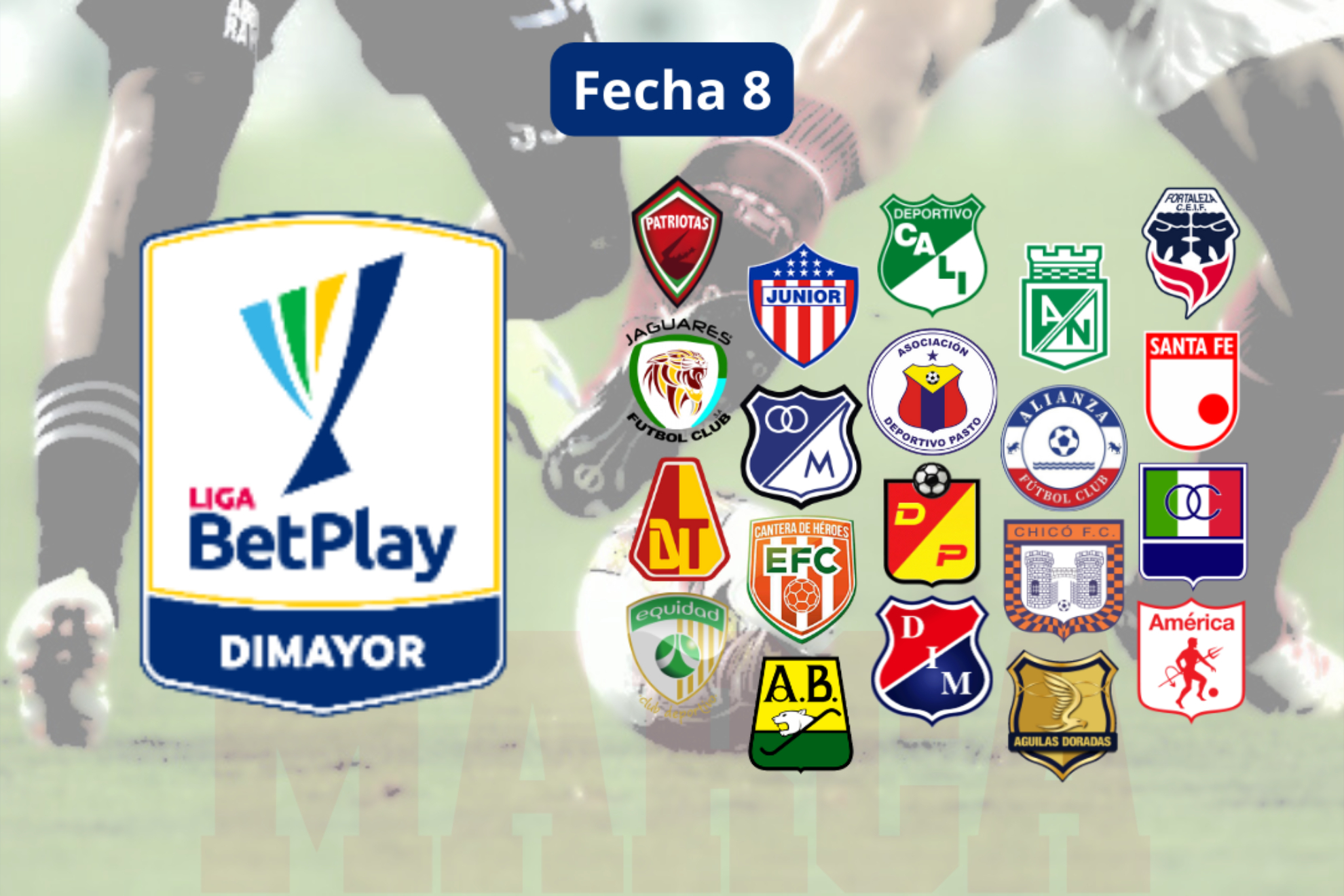 Posiciones Liga BetPlay 1-2024 - fecha 8 (Instagram Dimayor - Clubes FPC - Liga BetPlay)