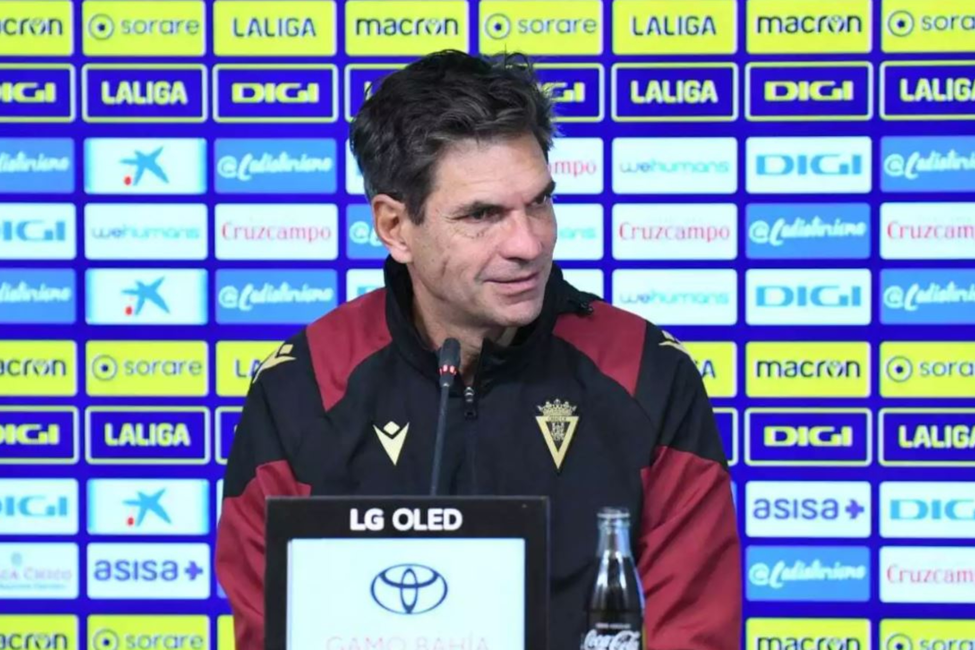 Mauricio Pellegrino, técnico del Cádiz, durante la rueda de prensa previa al encuentro contra el Celta de la jornada 26.