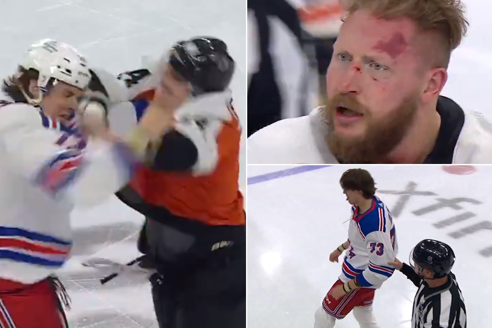 La pelea de la infamia en la NHL: un niño aguanta 60 de golpes de un veterano