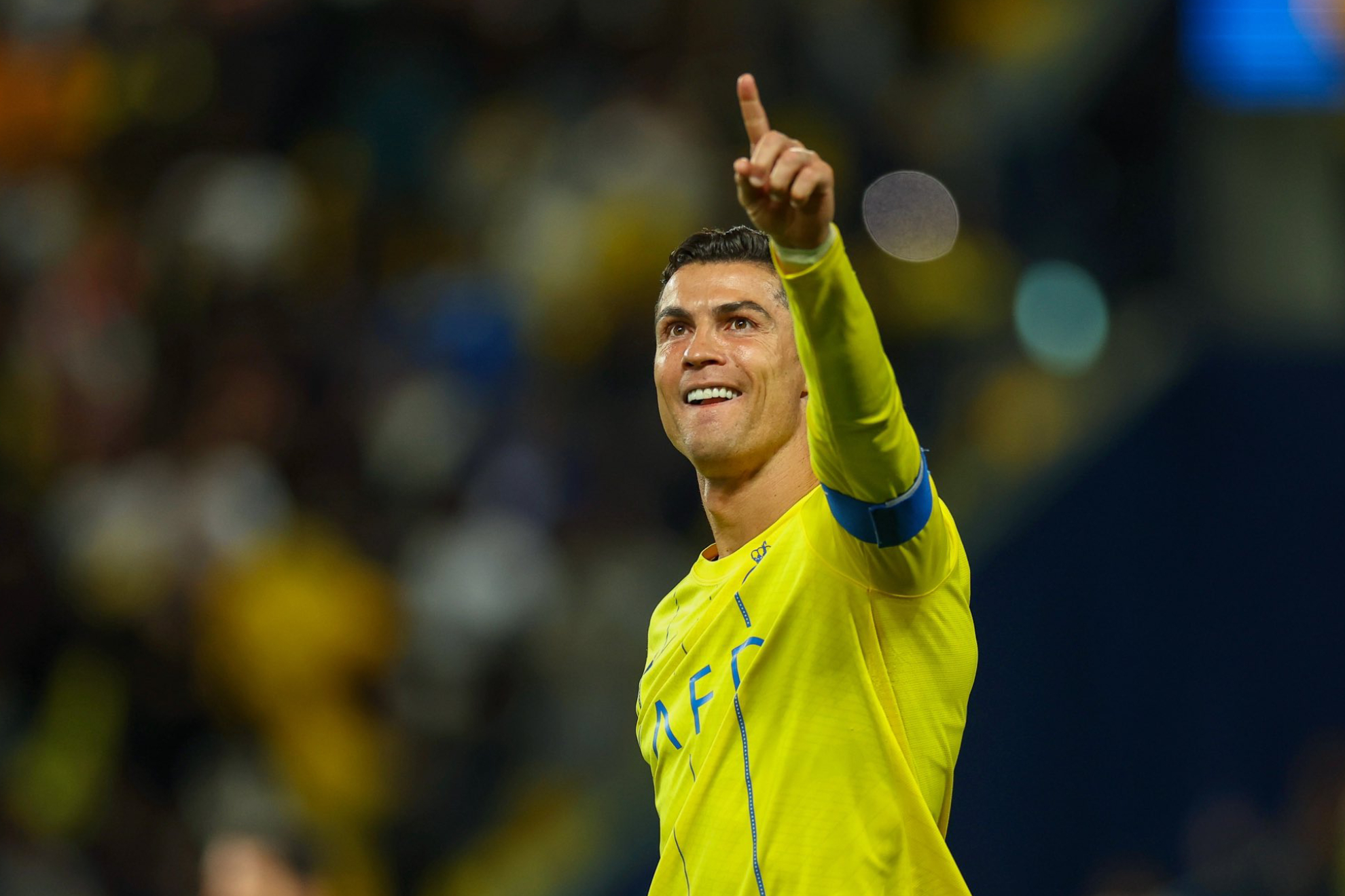 Cristiano Ronaldo celebra su gol frente a Al Fayha en la Champions asiática.