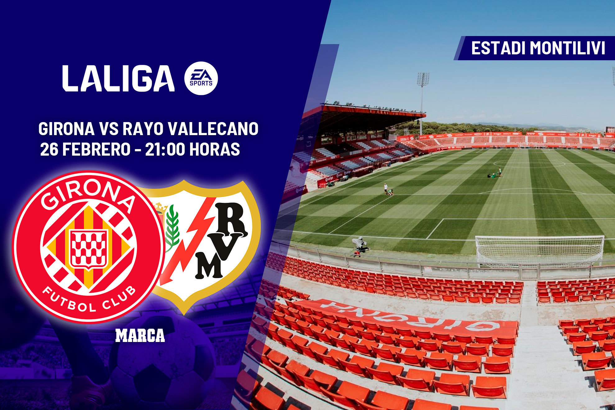 Girona - Rayo Vallecano: horario, dónde ver en TV y canal del partido de LaLiga EA Sports