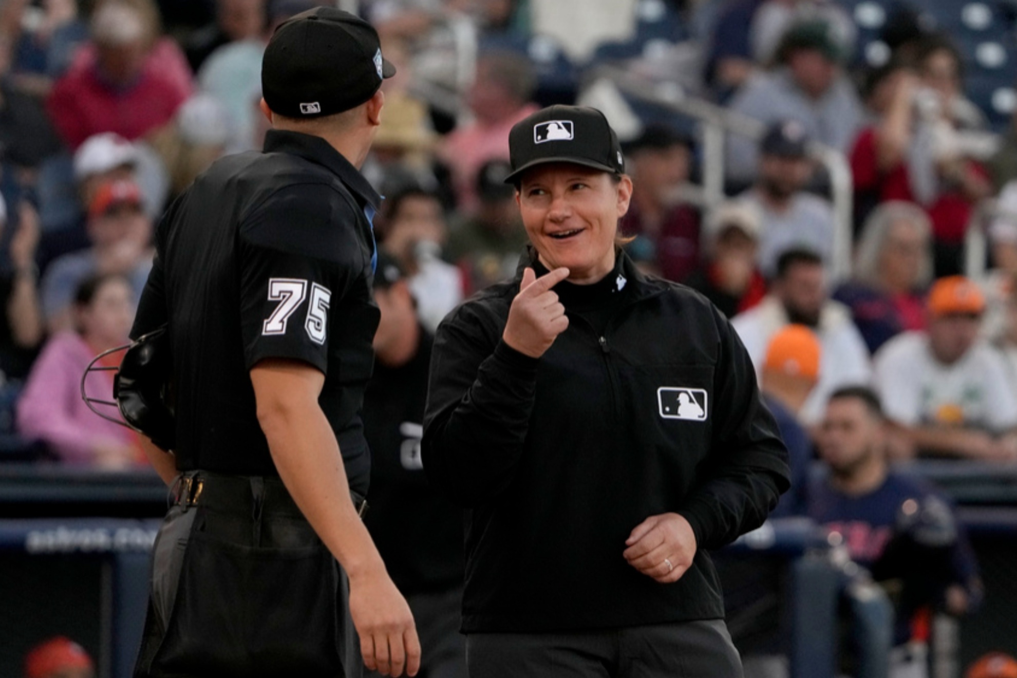 Jen Pawol became the first female umpire to work an MLB Spring Training game in 17 years