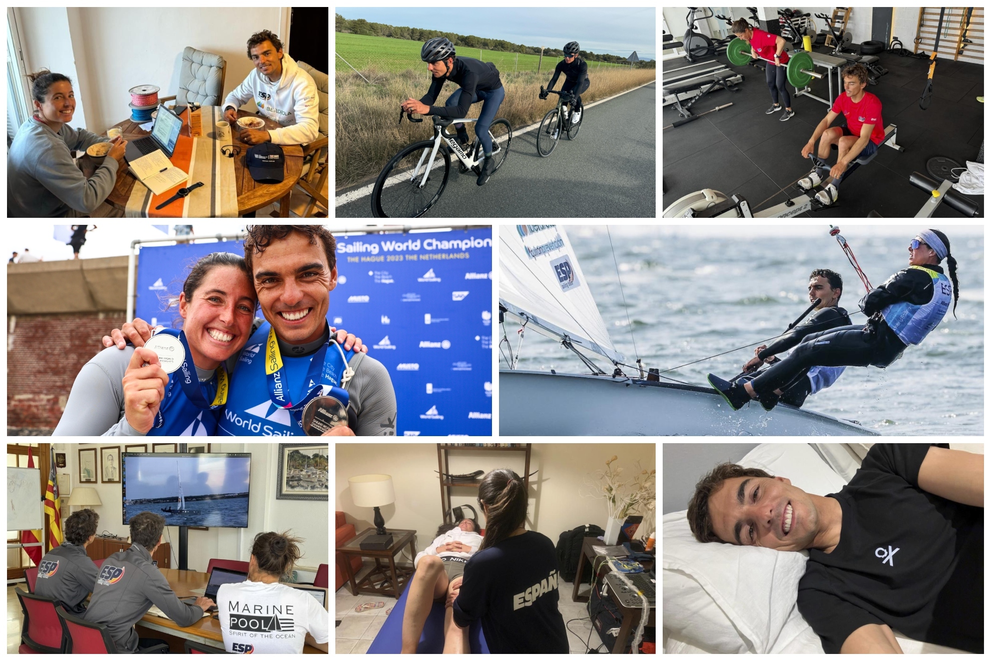 Xammar y Brugman, rumbo a la medalla: ciclismo, mindfulness y todo lo que hacen además de navegar