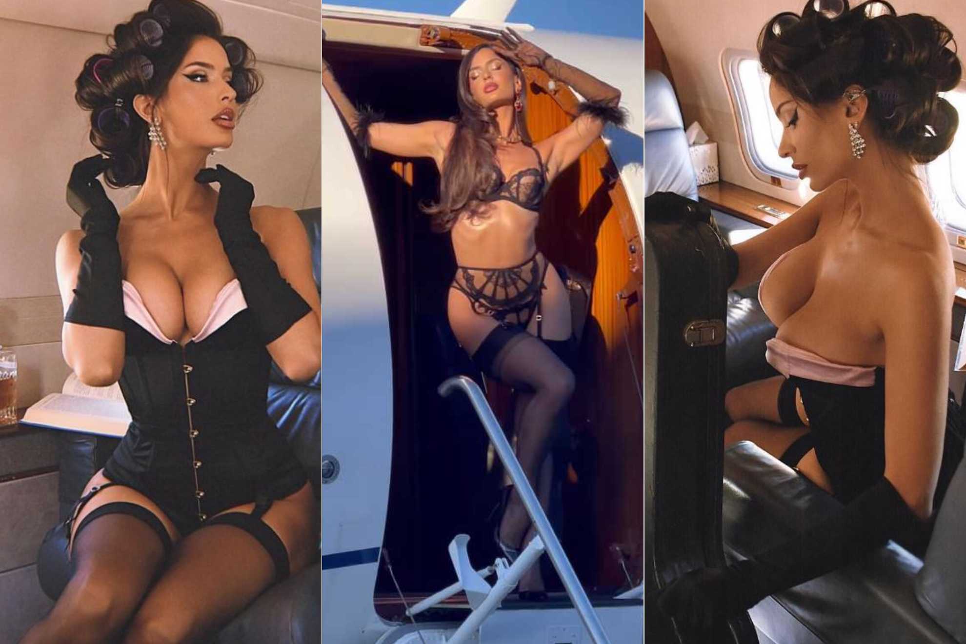 La sensual sesión de fotos en un jet privado de Natalia Barulích, ex de Maluma y Neymar
