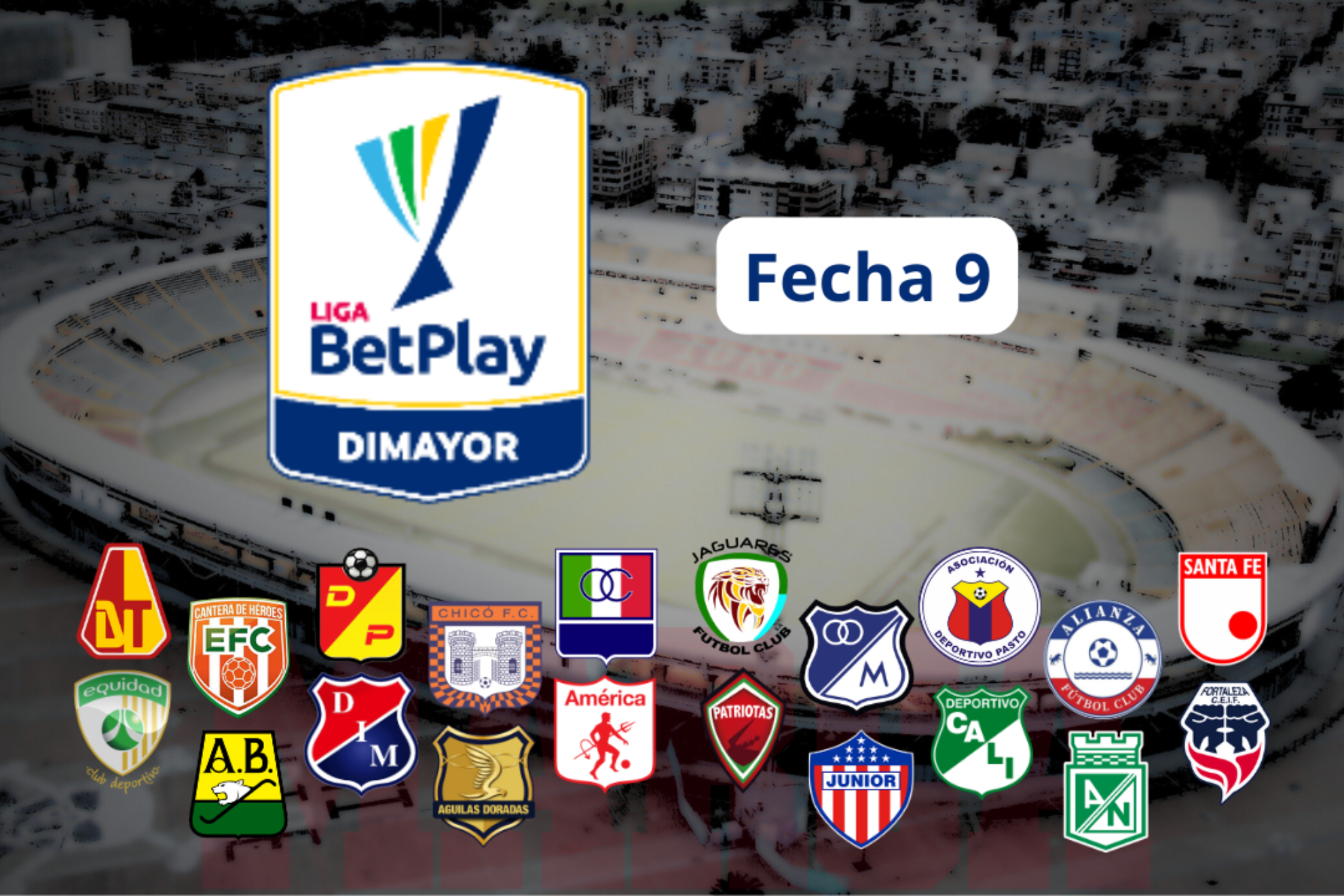 Posiciones Liga BetPlay 1-2024 - fecha 9 (Alcaldía Bogotá - Clubes FPC - Liga BetPlay)