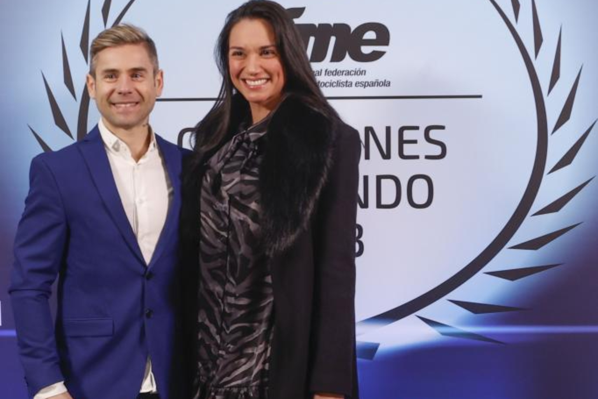 lvaro Bautista, con su mujer, Grace, en la Gala de la RFME.