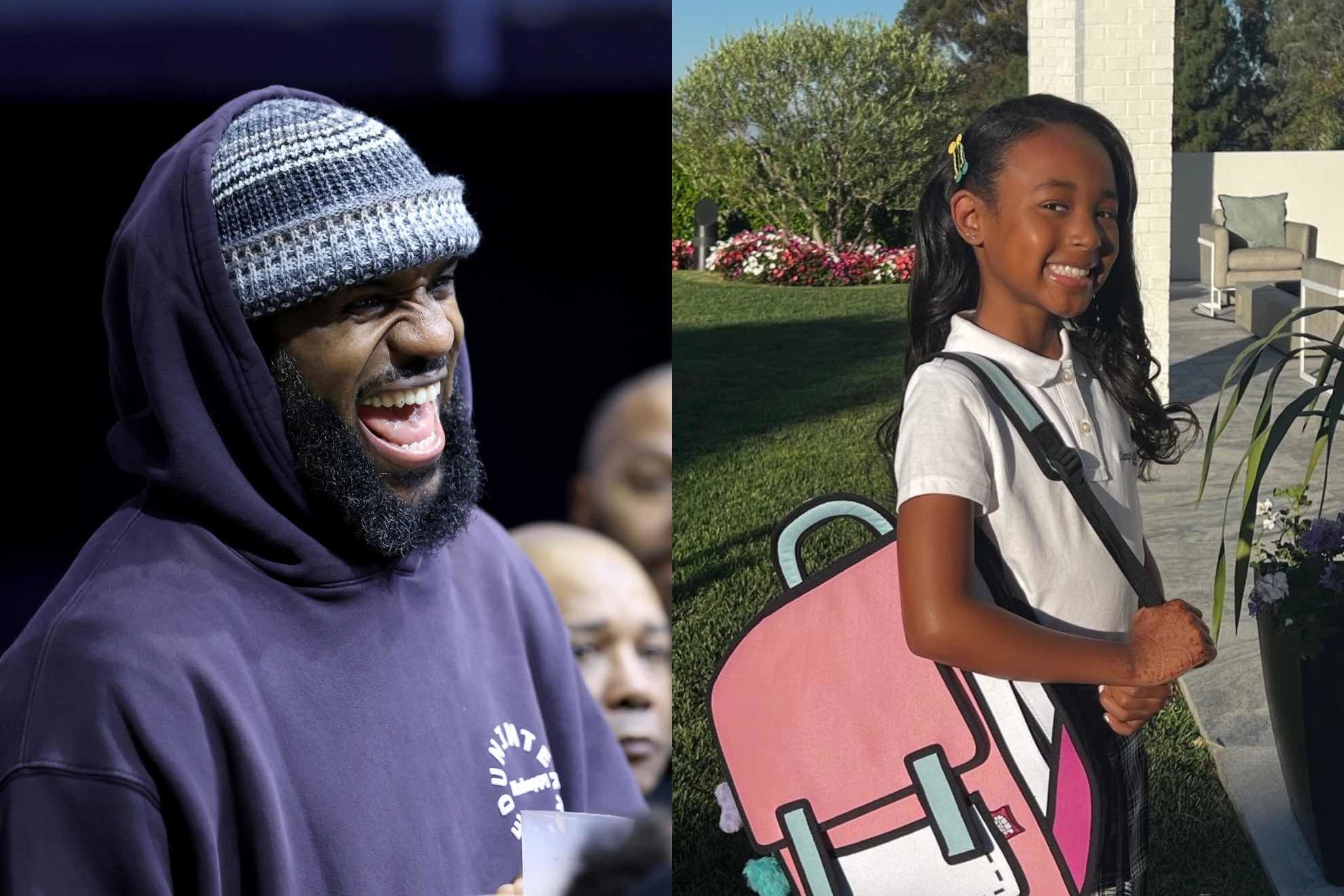 LeBron James, 39 and Zhuri James, 9, enjoyed a mischievous day off together