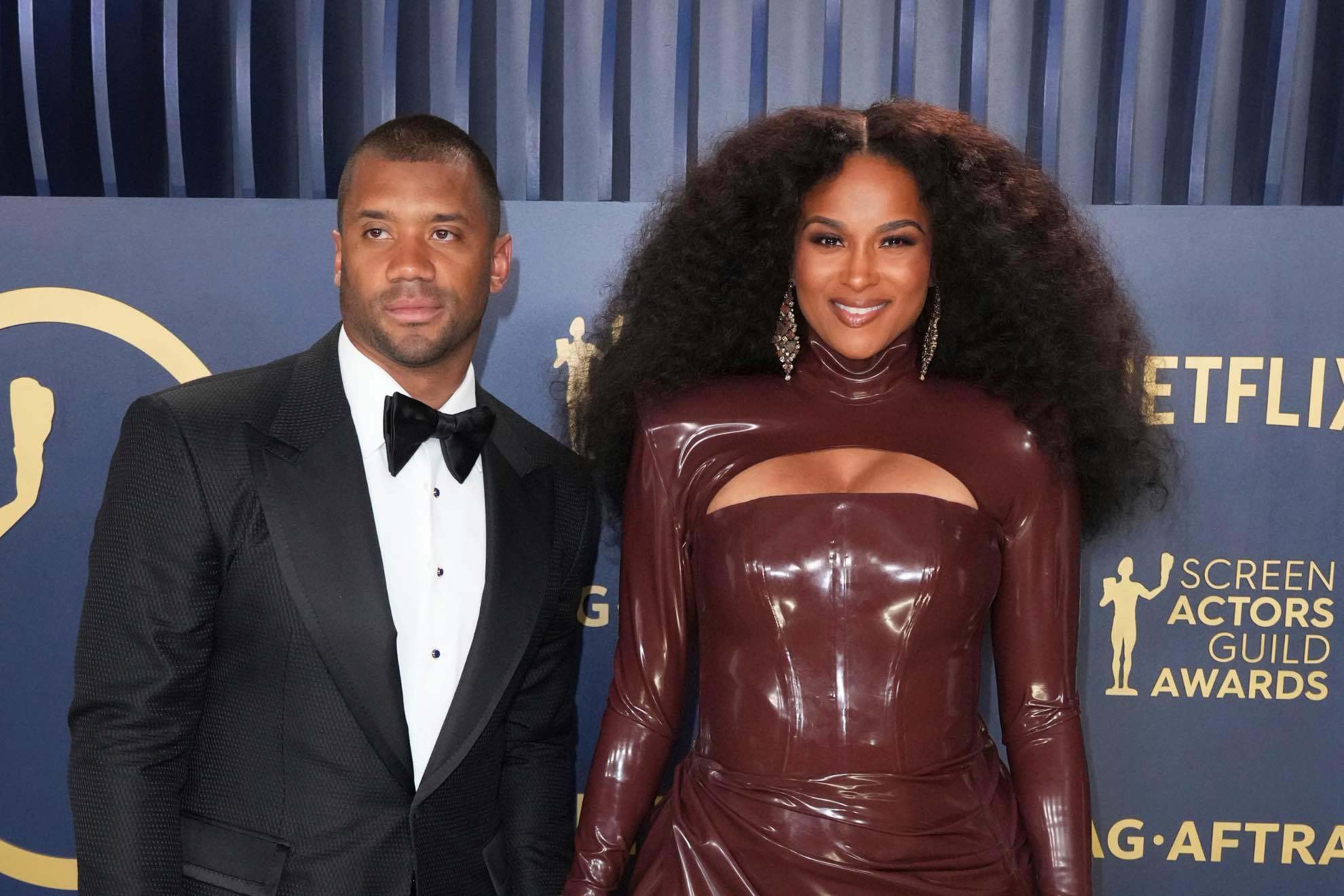 Ciara shared a suggestive video of her husband Russell Wilson at the SAG Awards