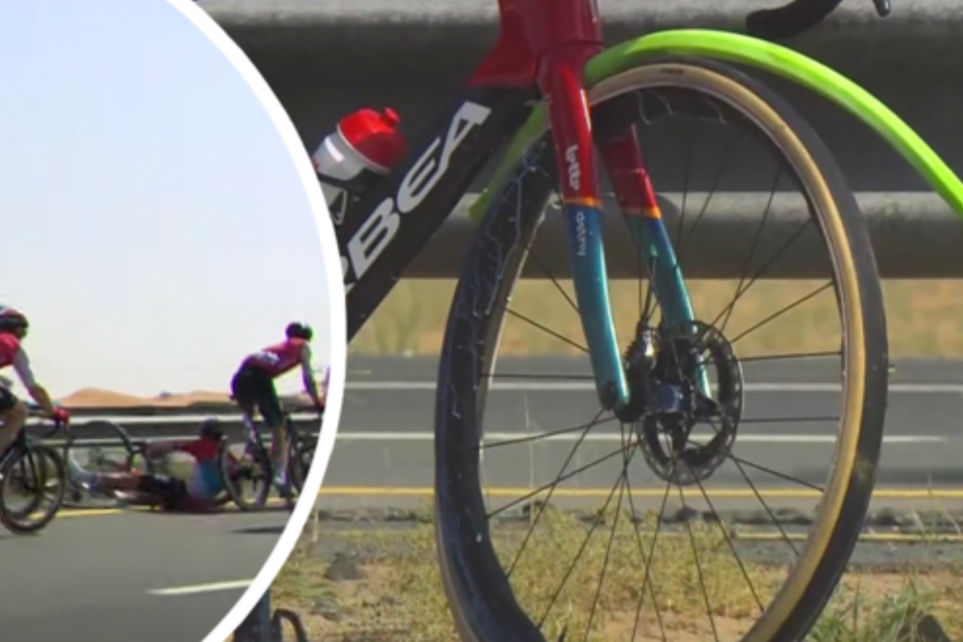 La ruedas que han llevado la polémica al ciclismo: El neumático no debería salirse de la llanta