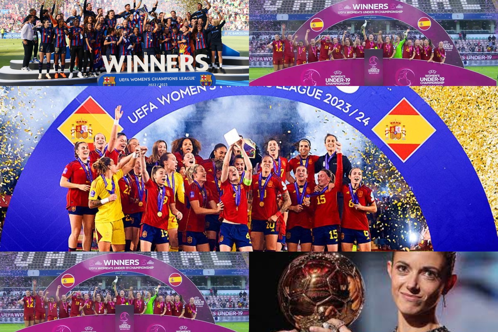 Éxitos del fútbol español tanto a nivel de clubes como de selección.