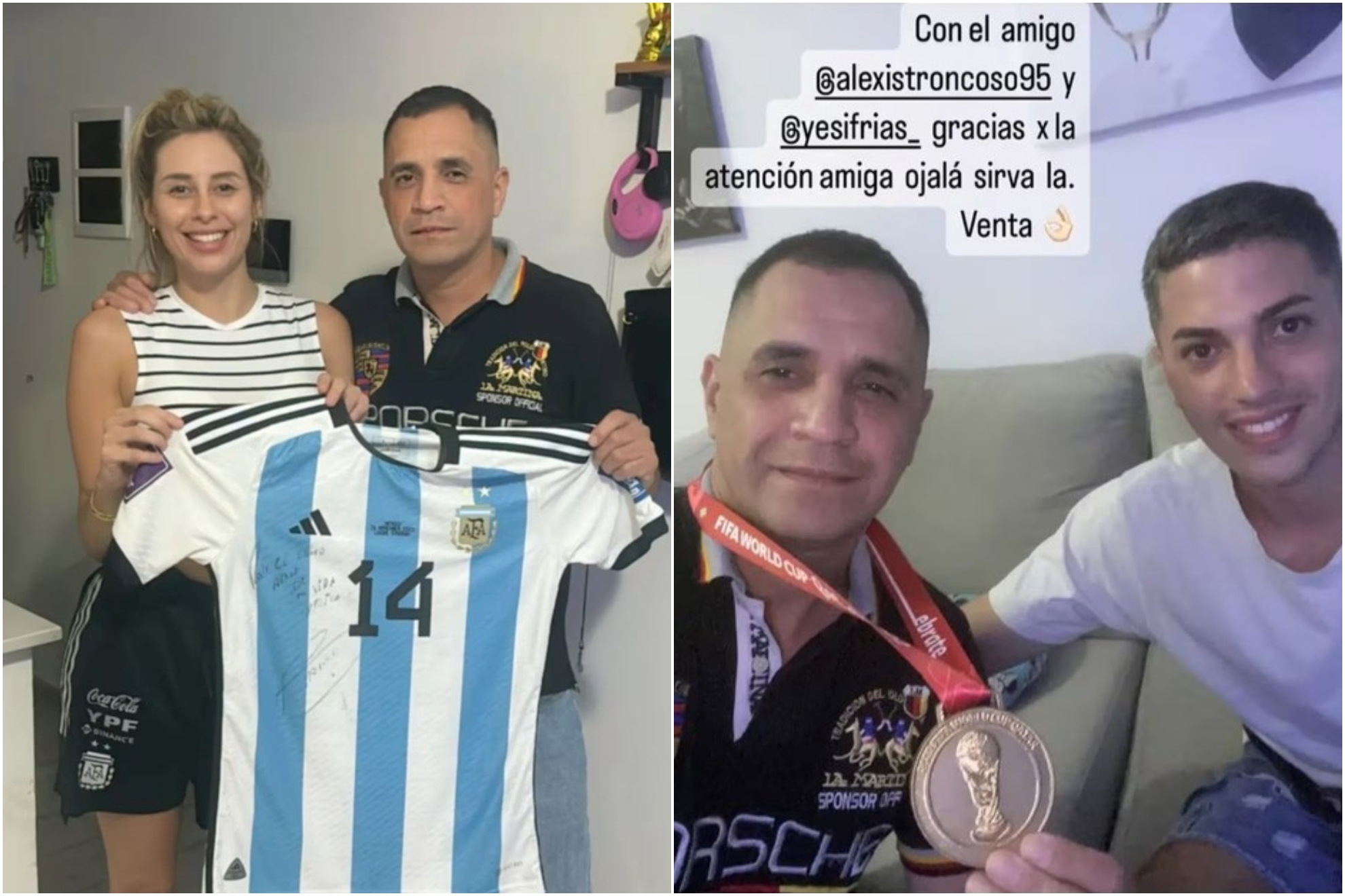 La venganza de la exmujer de Palacios: vende la camiseta y su medalla de campen del mundo con Argentina