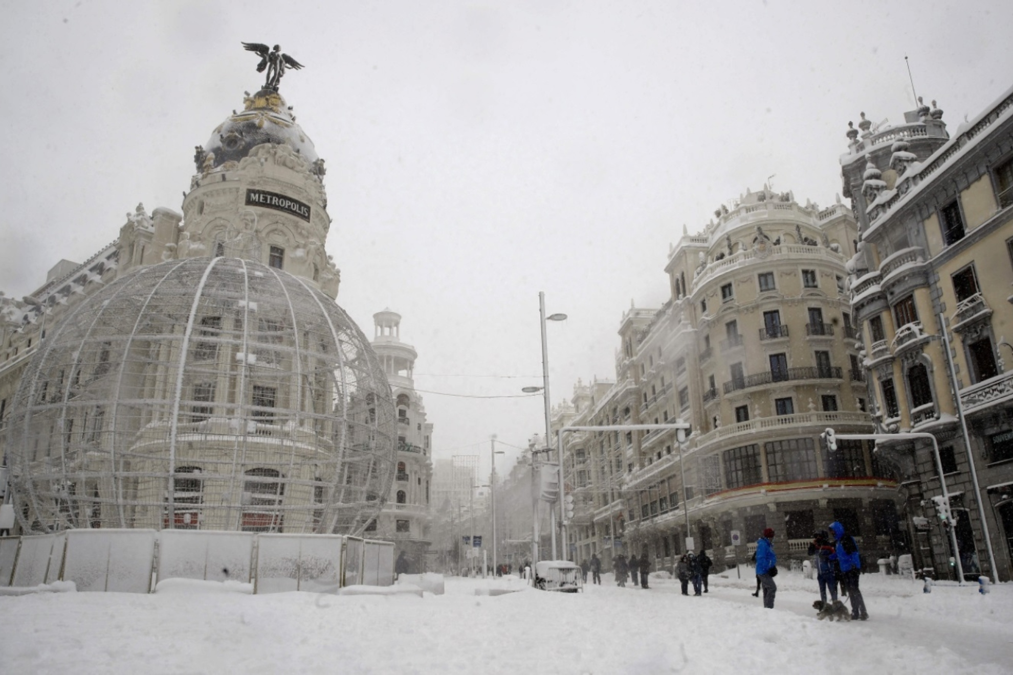 Nieve en Madrid.
