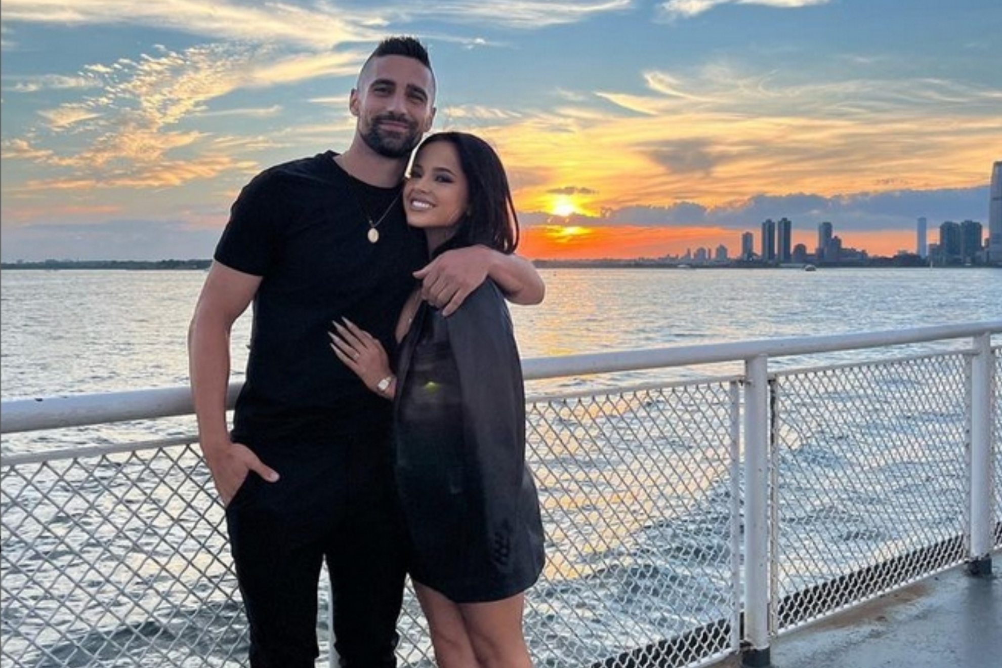 Sebastian Lletget and Becky G in happier times.