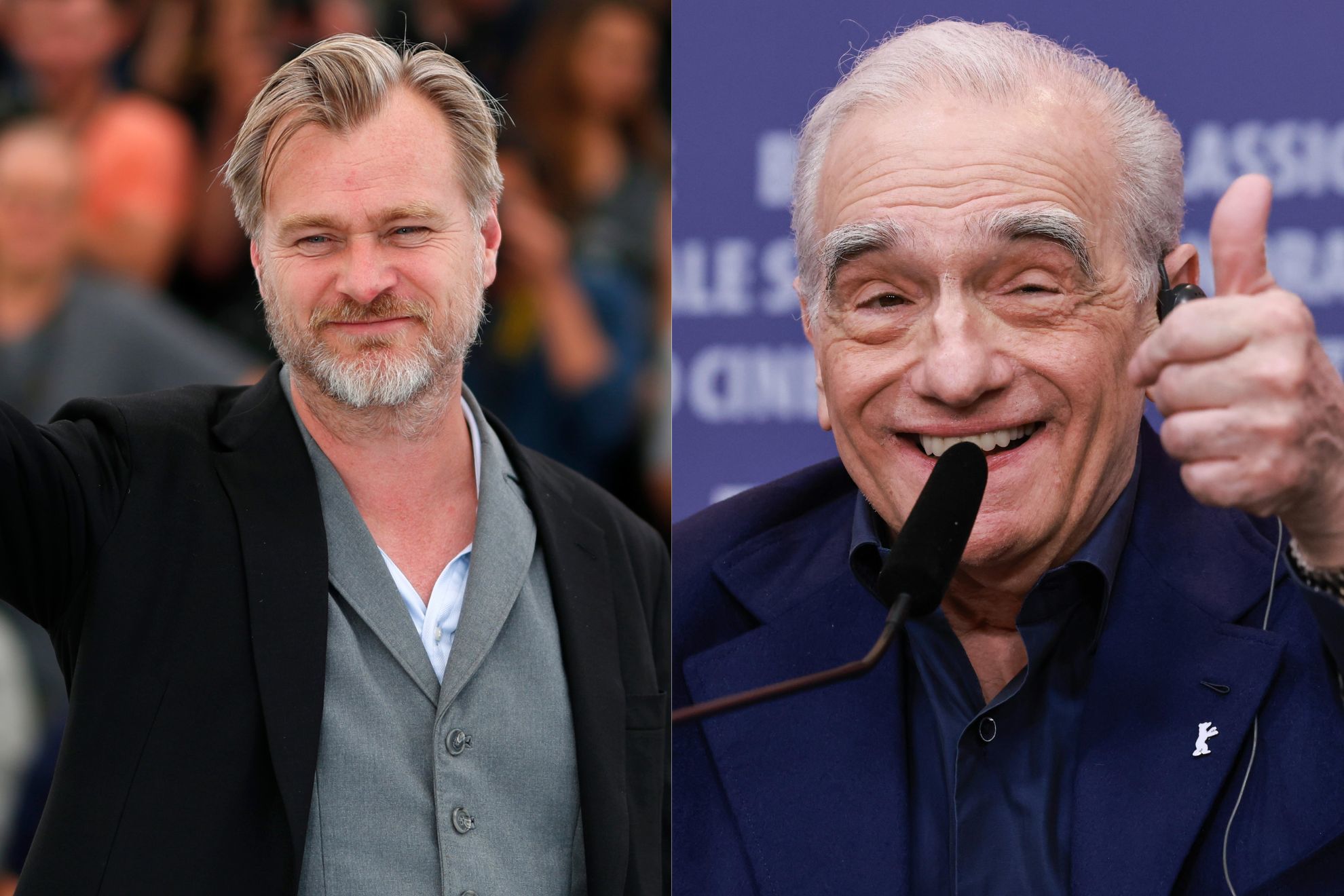Christopher Nolan (izquierda) y Martin Scorsese (derecha), los dos favoritos al Oscar a mejor director