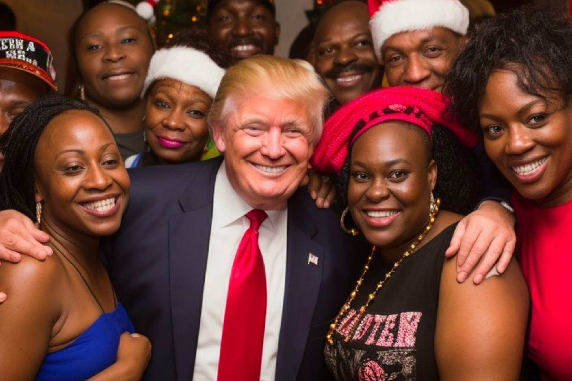 MAGA supporters have posted fake AI images of Donald Trump embracing black people