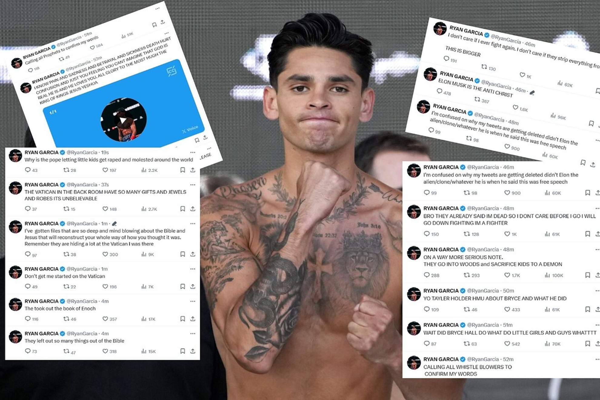 Ryan Garcia continues with his cryptic messages on social media.