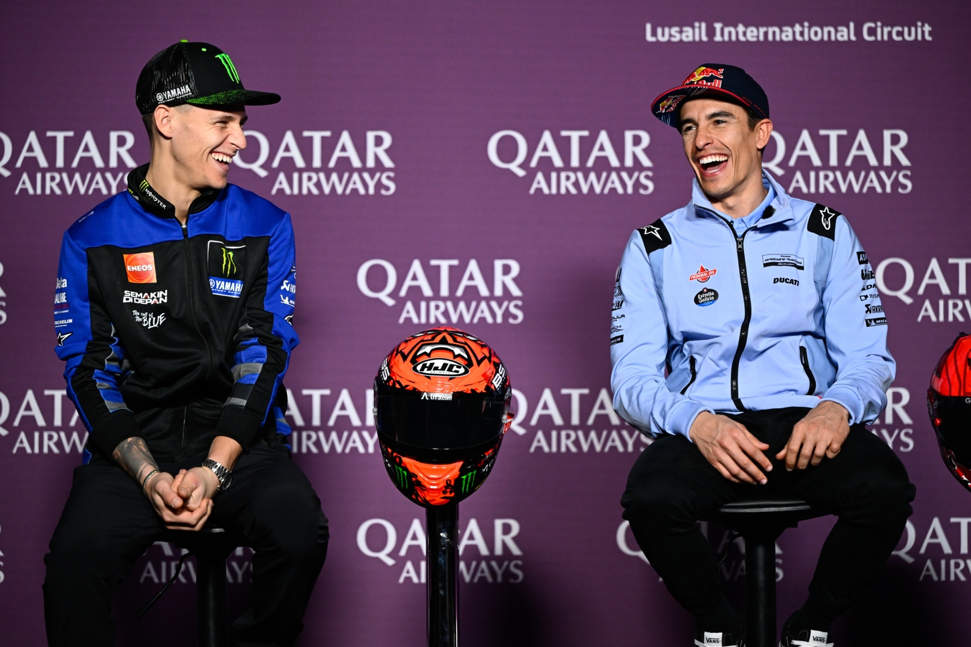 Fabio Quartararo y Marc Mrquez, en Qatar.