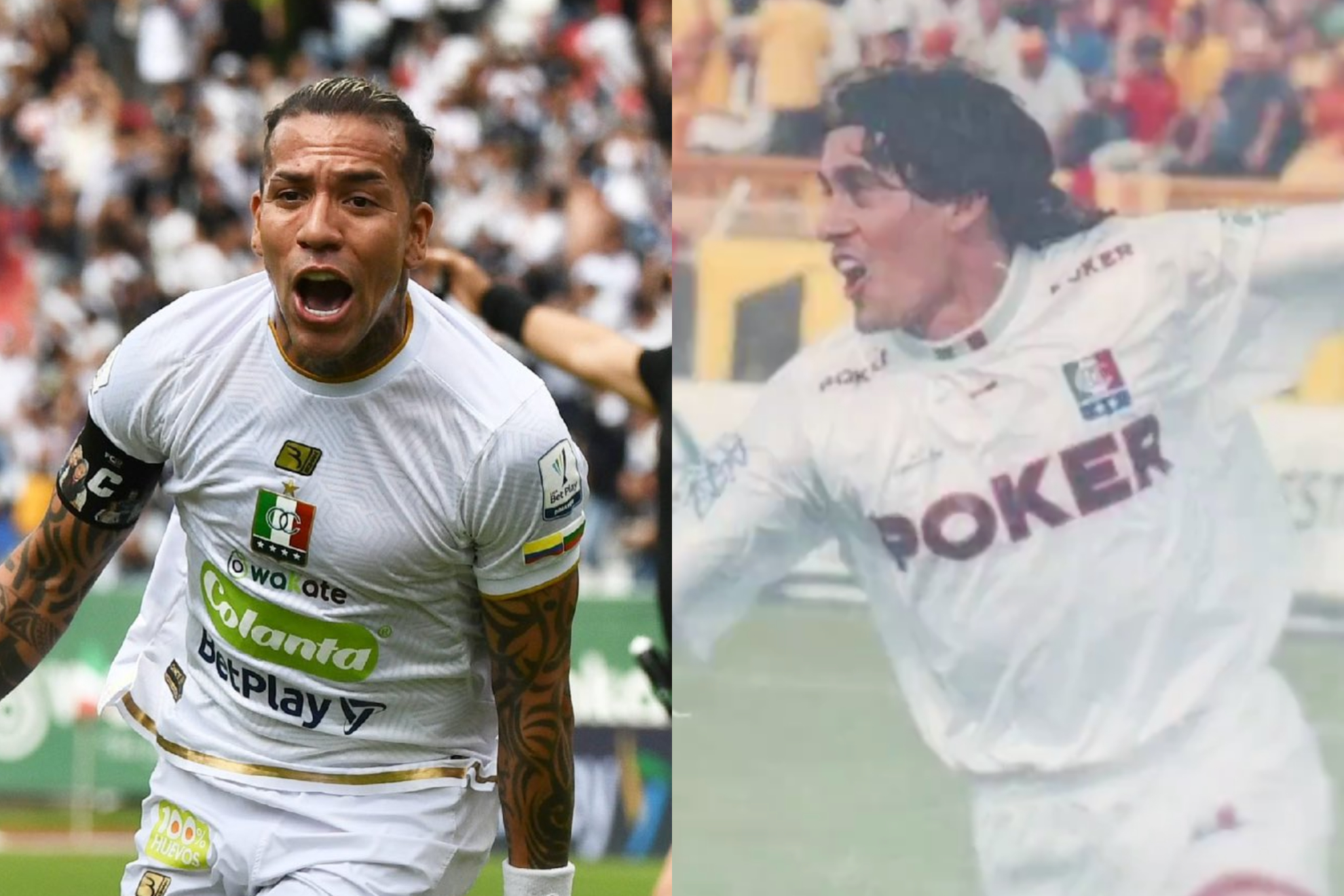 Dayro Moeno y Galvn Rey, goleadore de la primera divisin en Colombia (X: Once Caldas)